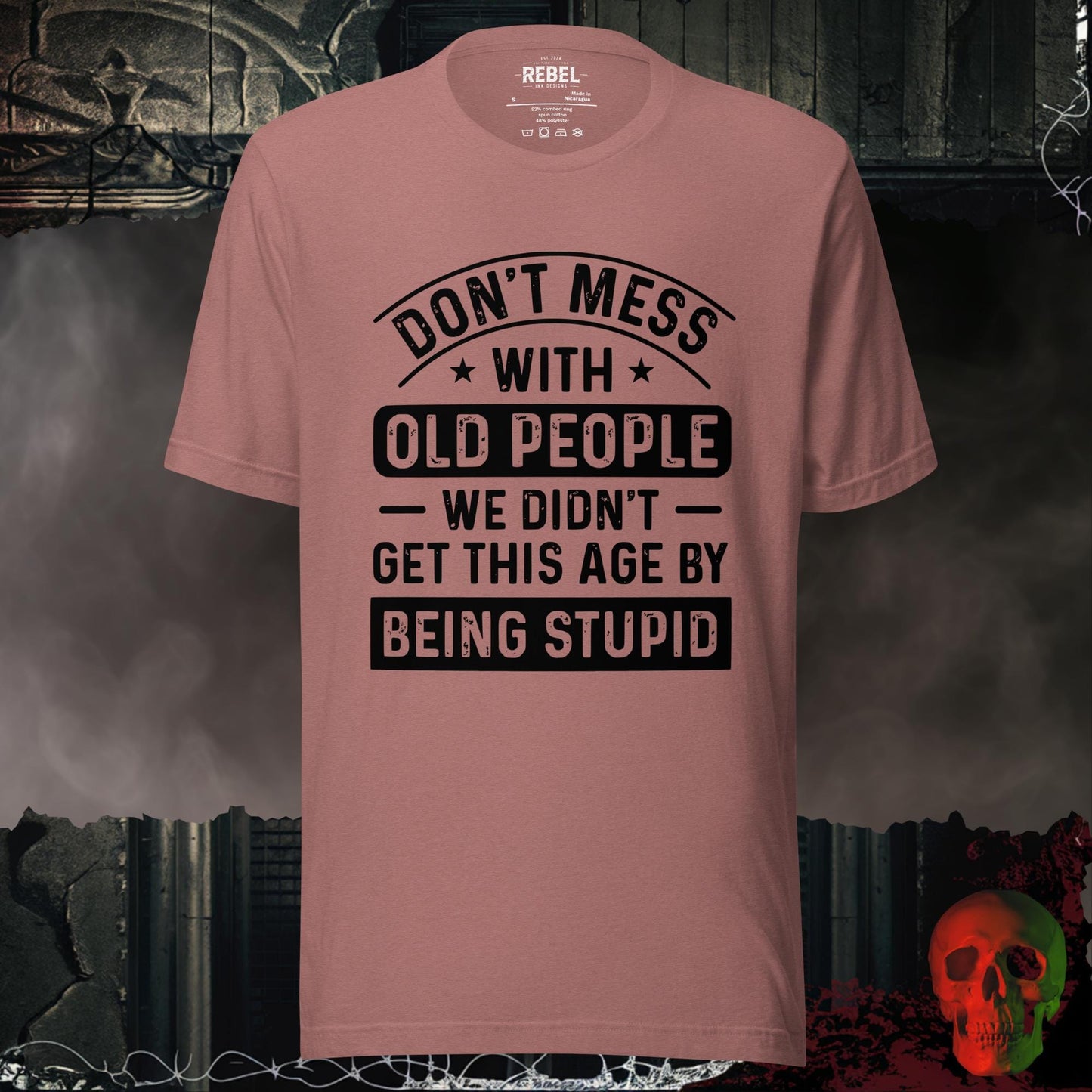 T-Shirt Heather Mauve / S Don't Mess With Old People Tee