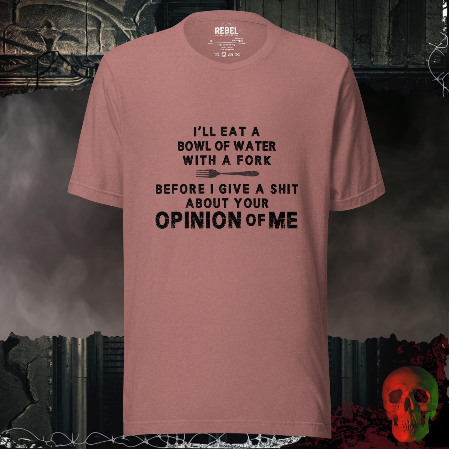 T-Shirt Heather Mauve / S Eating a Bowl Of Water Tee