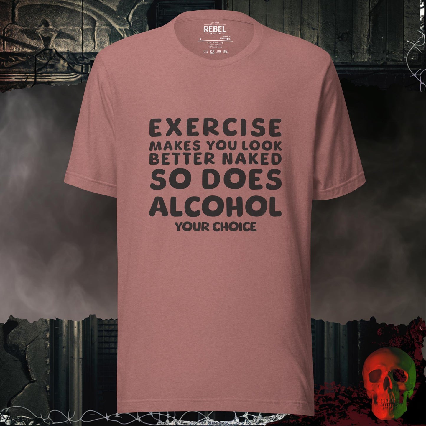 T-Shirt Heather Mauve / S Exercise or Alcohol Tee