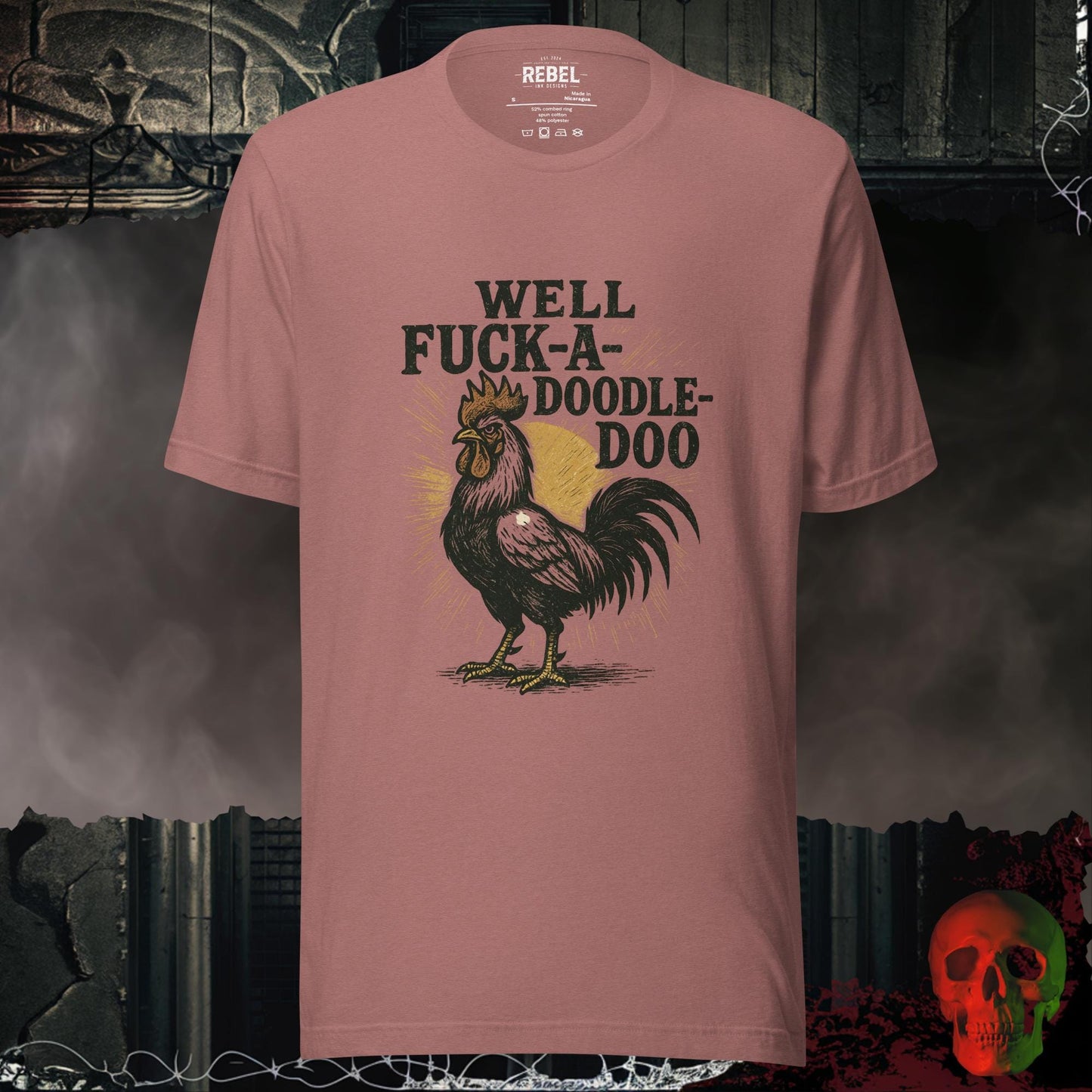T-Shirt Heather Mauve / S F@ck a Doodle Do Tee