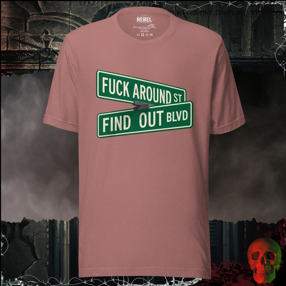 T-Shirt Heather Mauve / S F*ck Around and Find Out Graphic Tee | Rebel Ink Designs