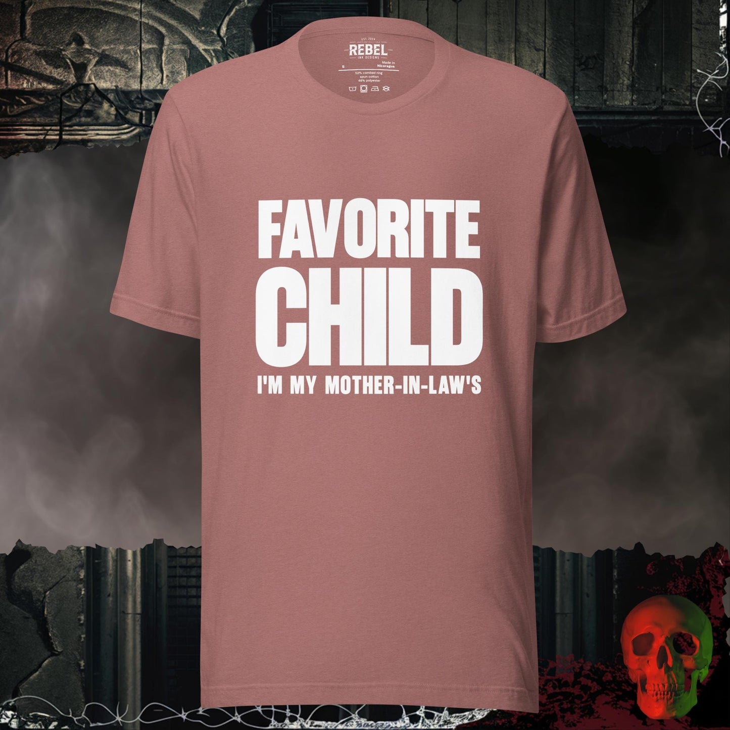 T-Shirt Heather Mauve / S Favorite Child I'm My Mother-In-Law's Graphic Statement Tee