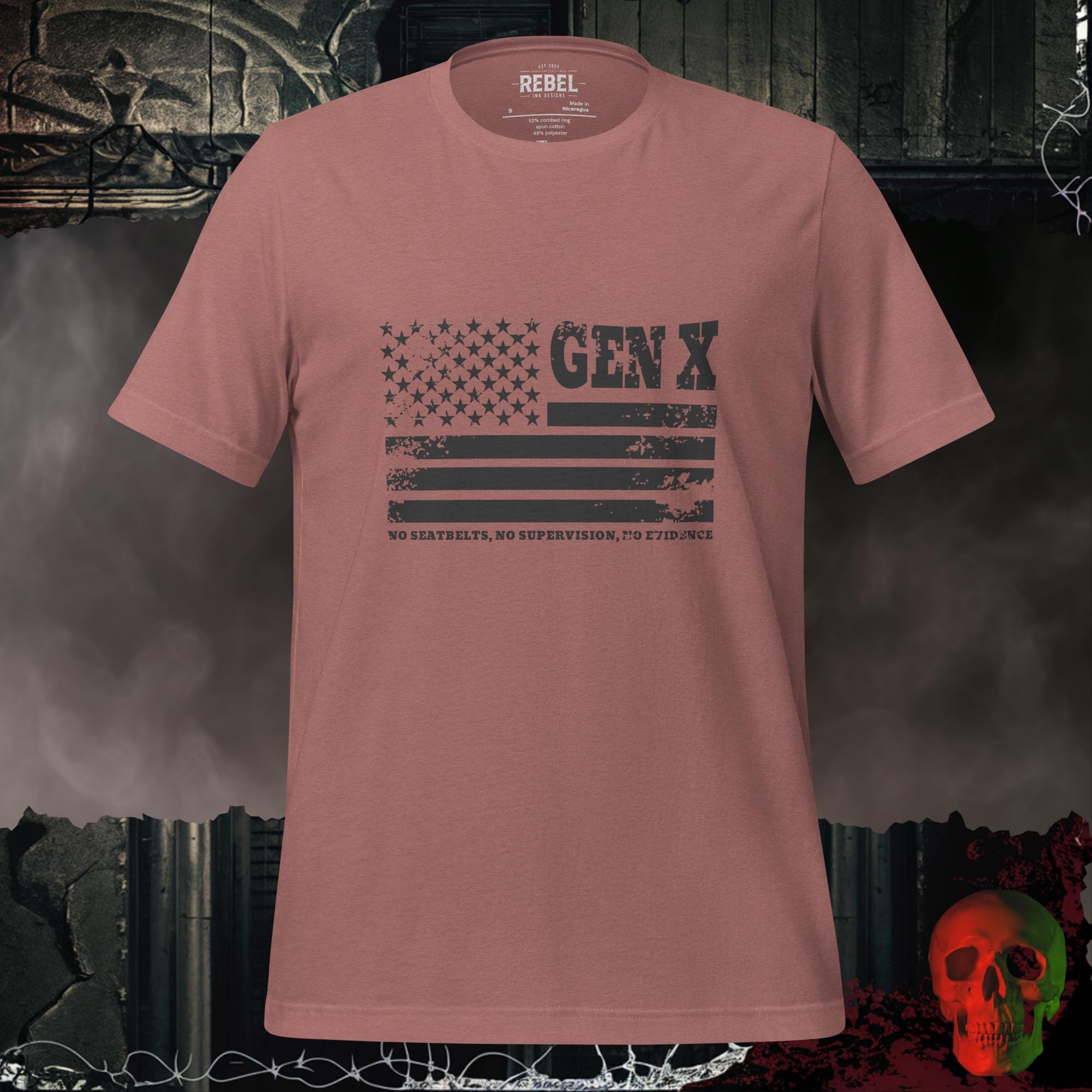 T-Shirt Heather Mauve / S Gen X / No Evidence Tee