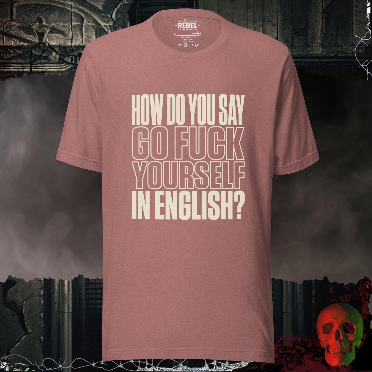 T-Shirt Heather Mauve / S Go F@ck Yourself (in English) Tee