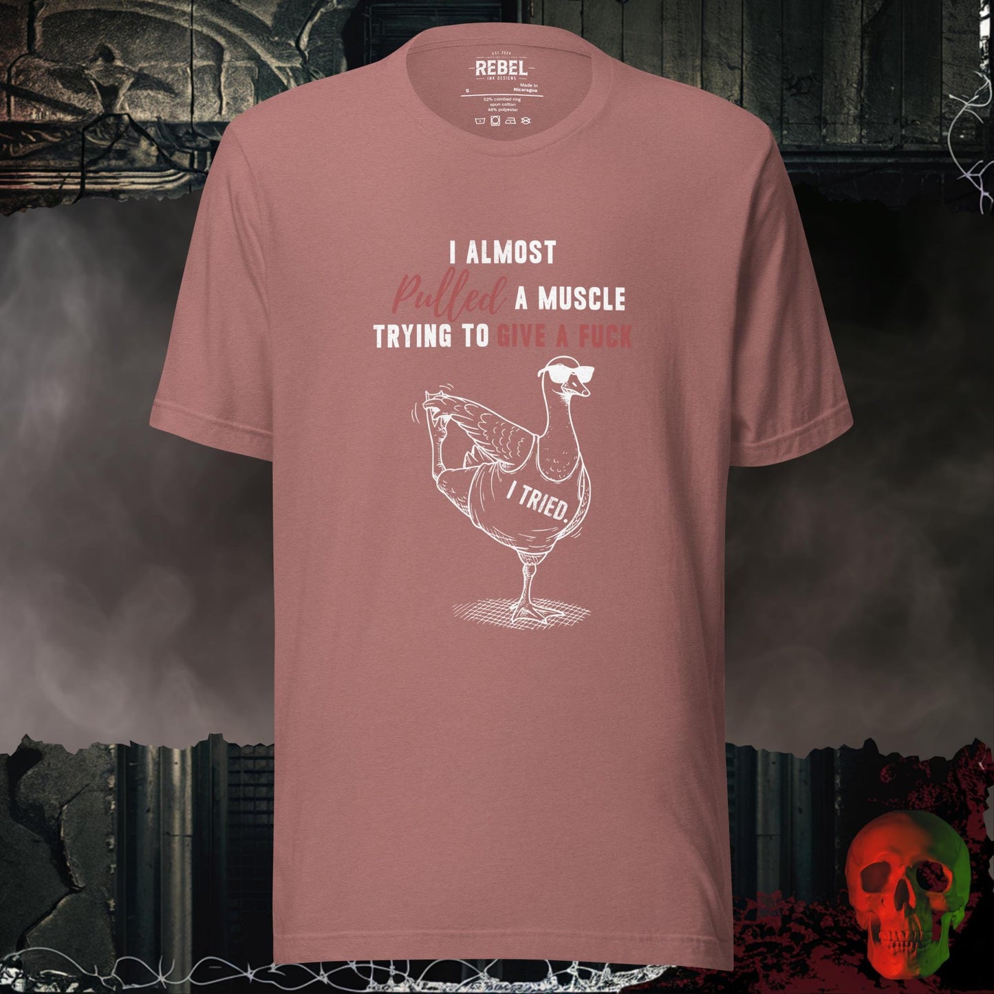 T-Shirt Heather Mauve / S I Almost Pulled a Muscle Tee