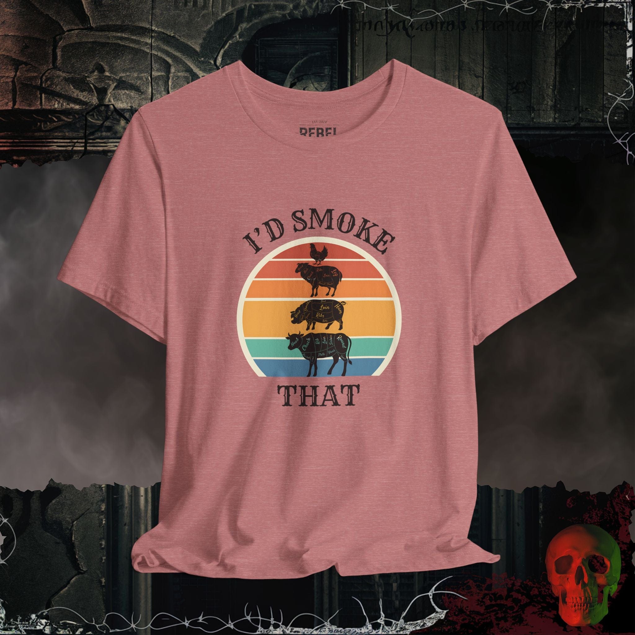 T-Shirt Heather Mauve / S I'd Smoke That Tee