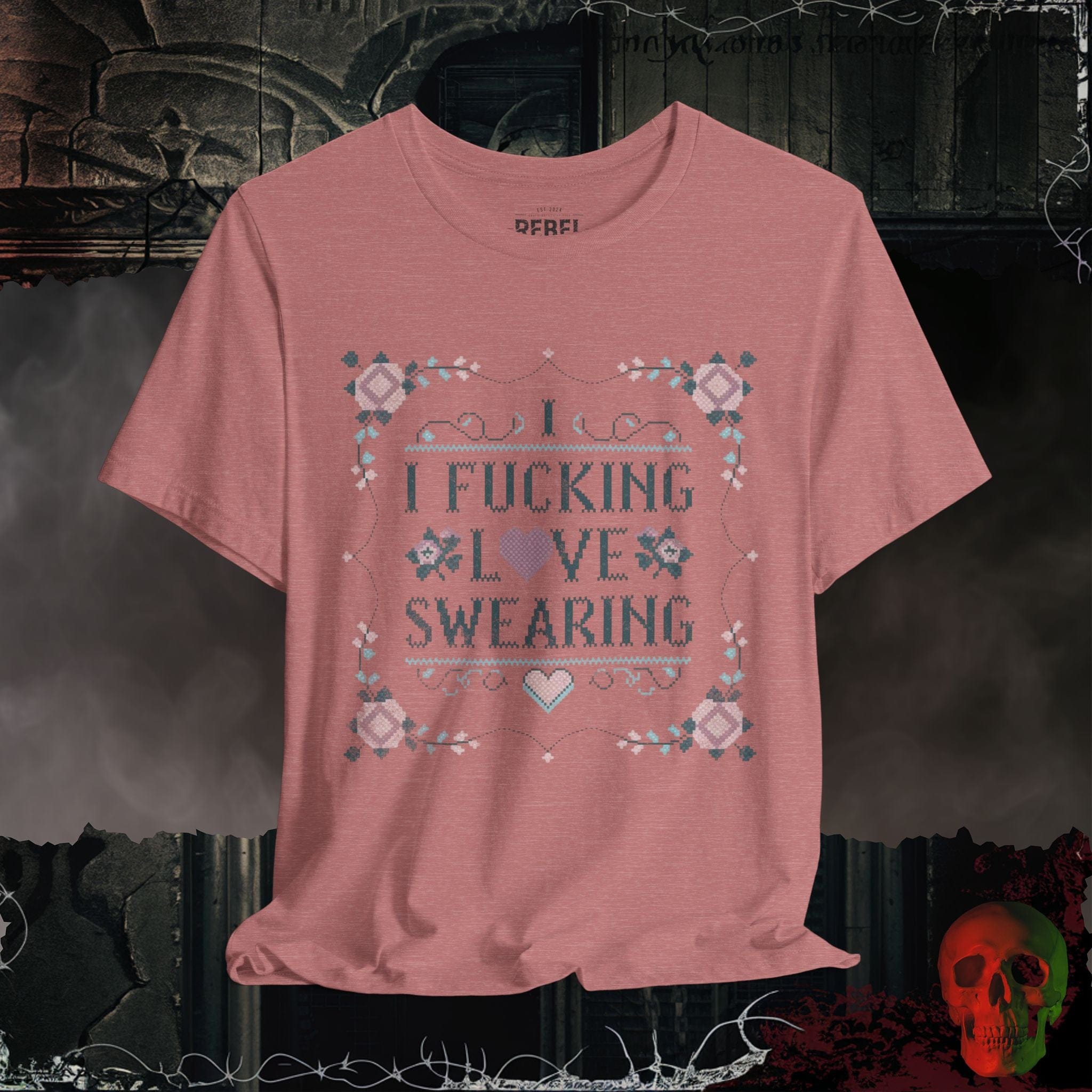 T-Shirt Heather Mauve / S I F'ing Love Swearing Tee