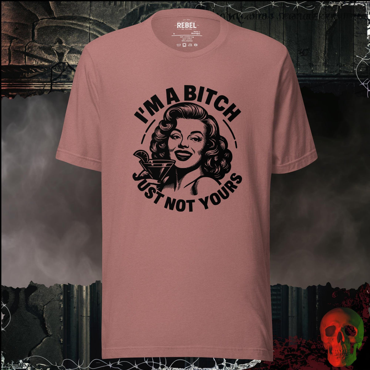 T-Shirt Heather Mauve / S I'm a Bitch, Just Not Yours Graphic Tee | Rebel Ink Designs