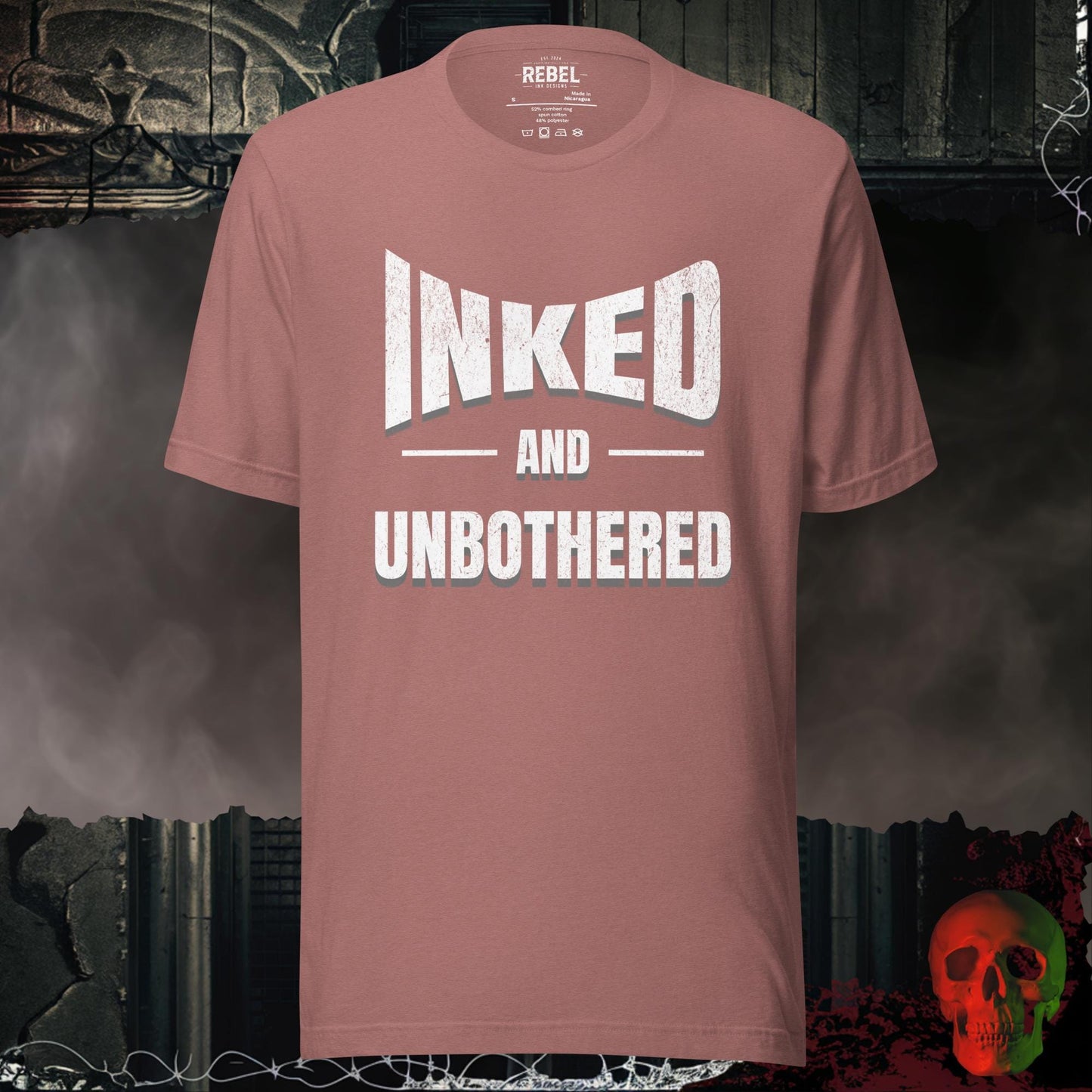 T-Shirt Heather Mauve / S Inked and Unbothered Tee