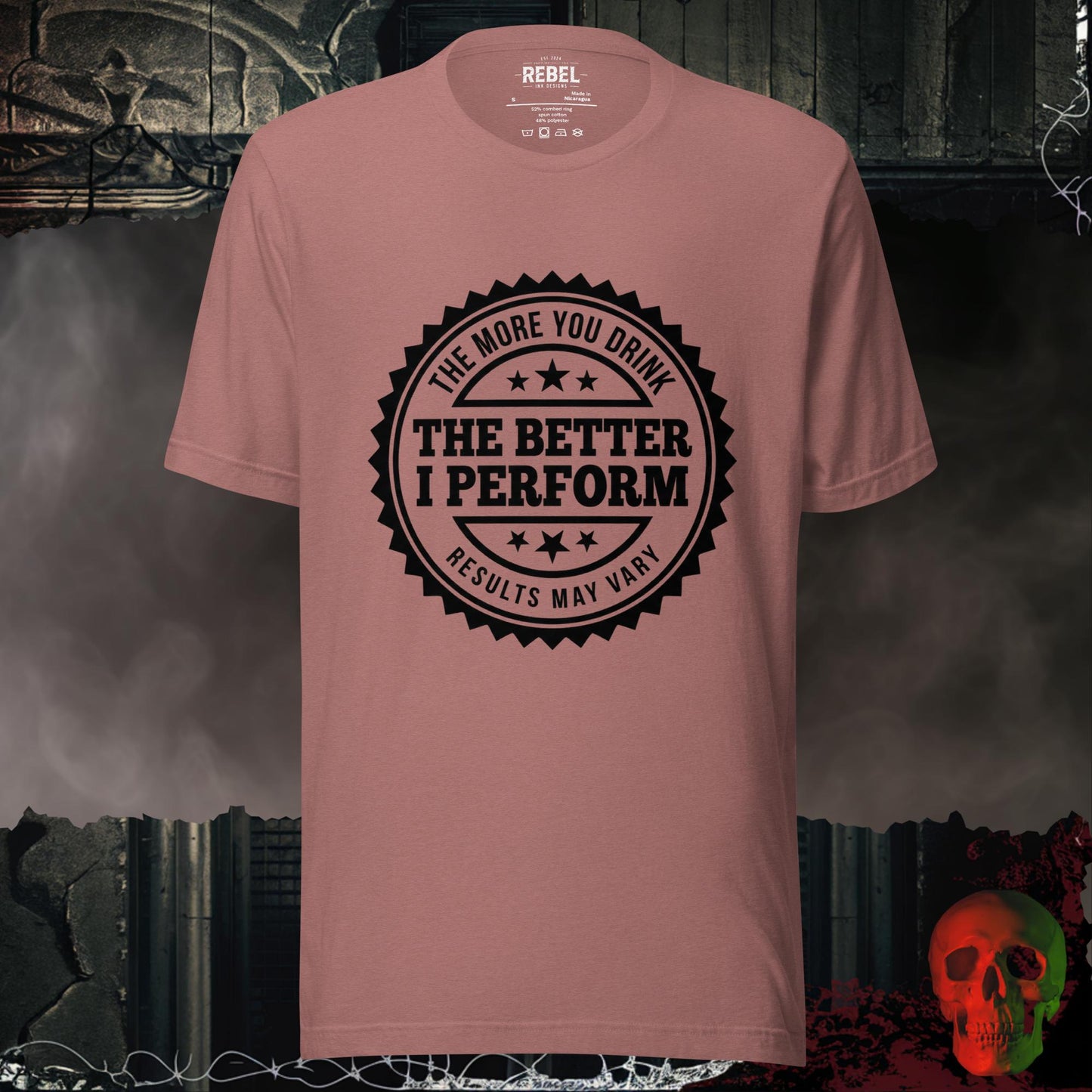 T-Shirt Heather Mauve / S More Drinking Better Performance Tee