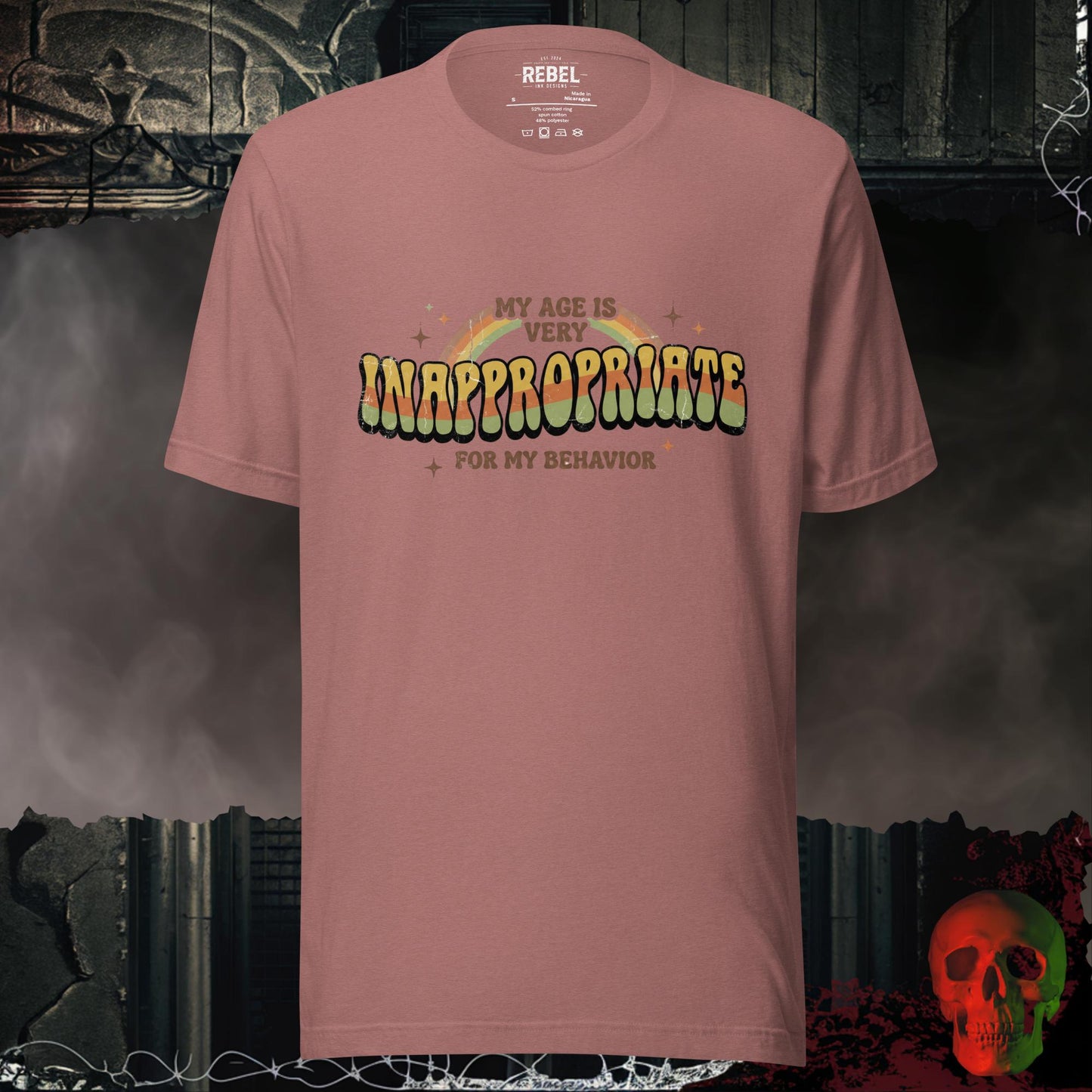 T-Shirt Heather Mauve / S My Age Is Very Inappropriate Tee