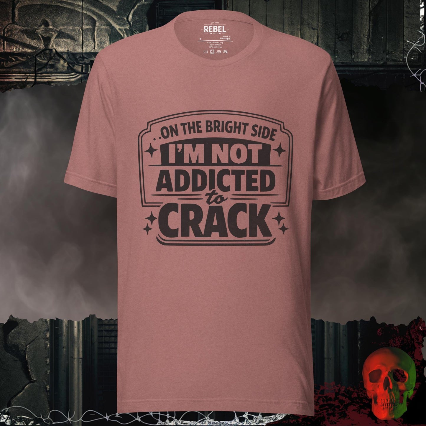T-Shirt Heather Mauve / S Not Addicted to Cr@ck Tee