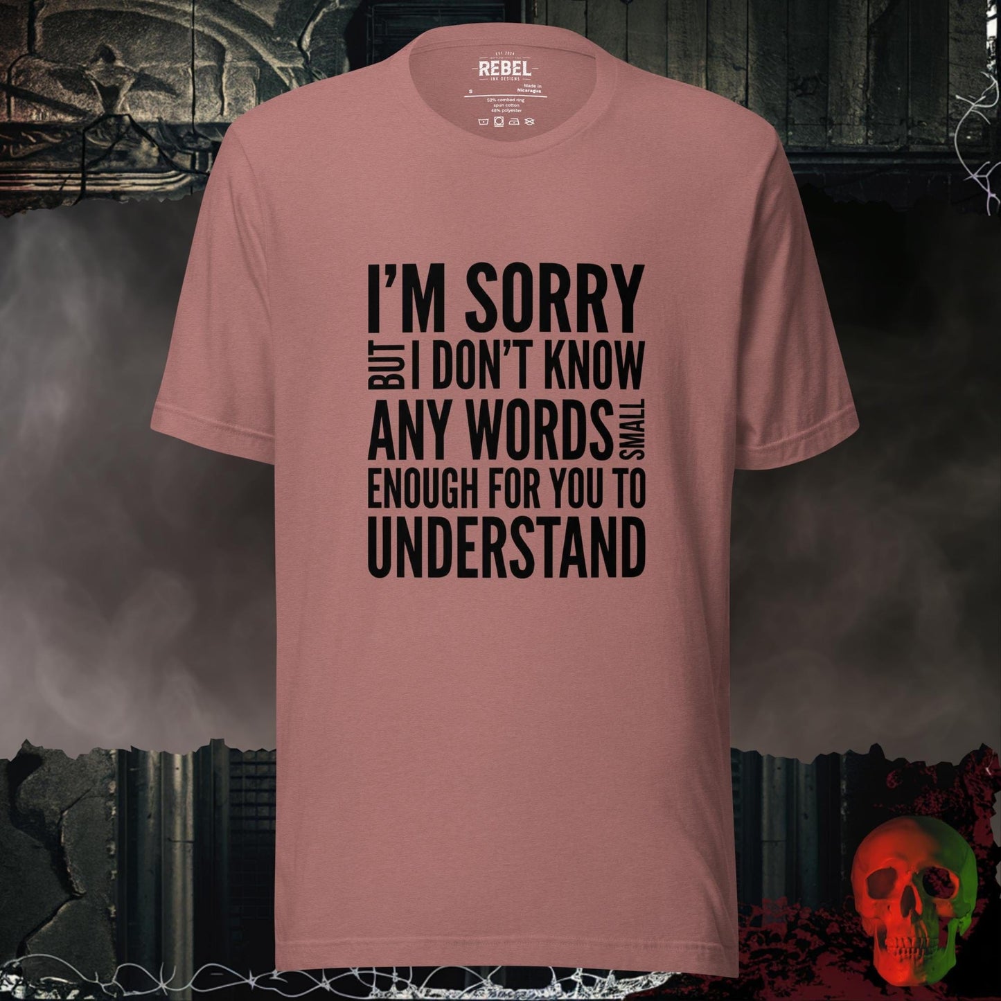 T-Shirt Heather Mauve / S Not Enough Small Words T-Shirt