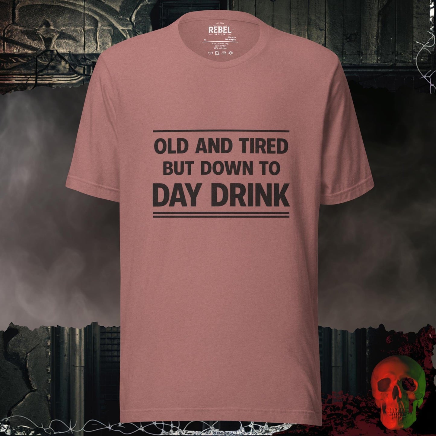 T-Shirt Heather Mauve / S Old & Tired but Day Drinking Tee