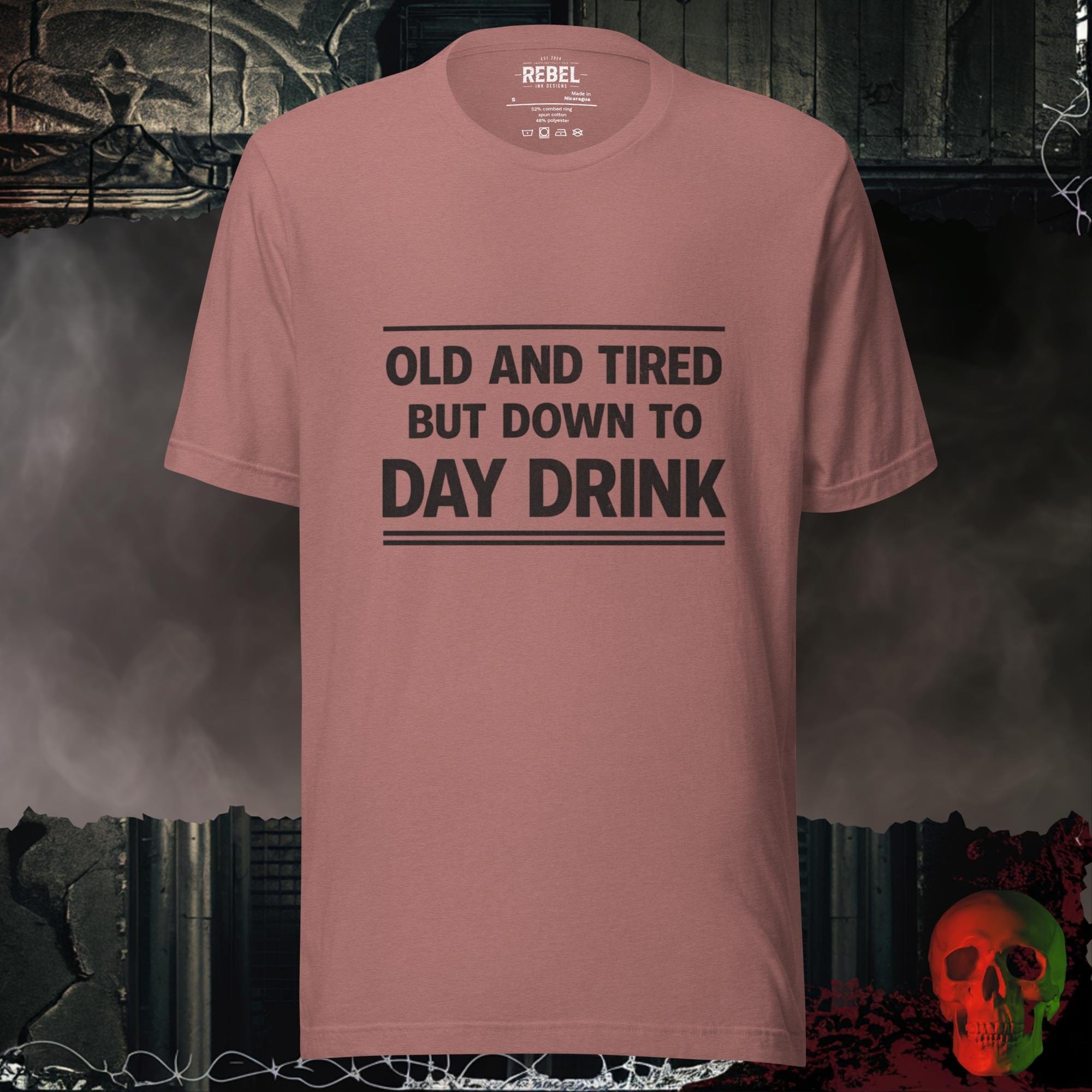 T-Shirt Heather Mauve / S Old & Tired but Day Drinking Tee