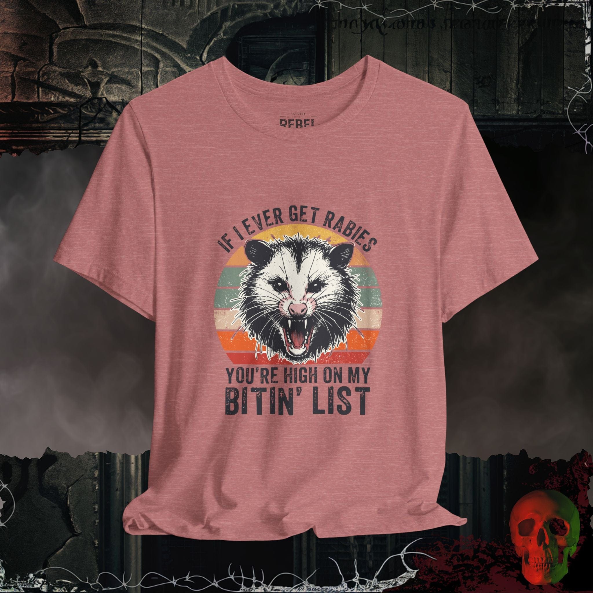 T-Shirt Heather Mauve / S Rabid Revenge – Bitin’ List Tee