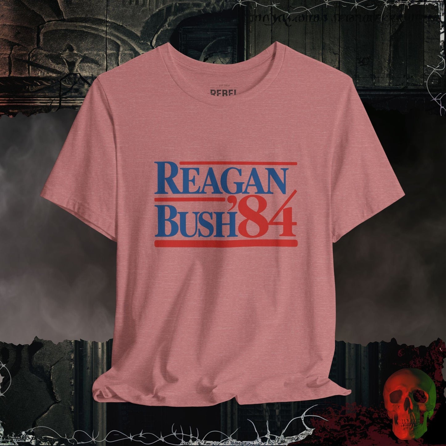 T-Shirt Heather Mauve / S Reagan Bush '84 Tee