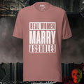 T-Shirt Heather Mauve / S Real Women Marry Assholes Tee