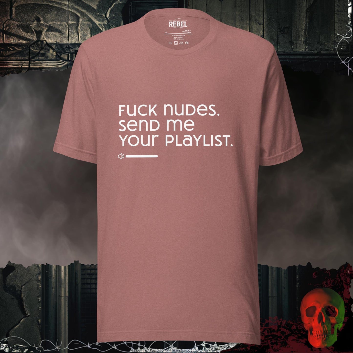 T-Shirt Heather Mauve / S Send Me Your Playlist Tee
