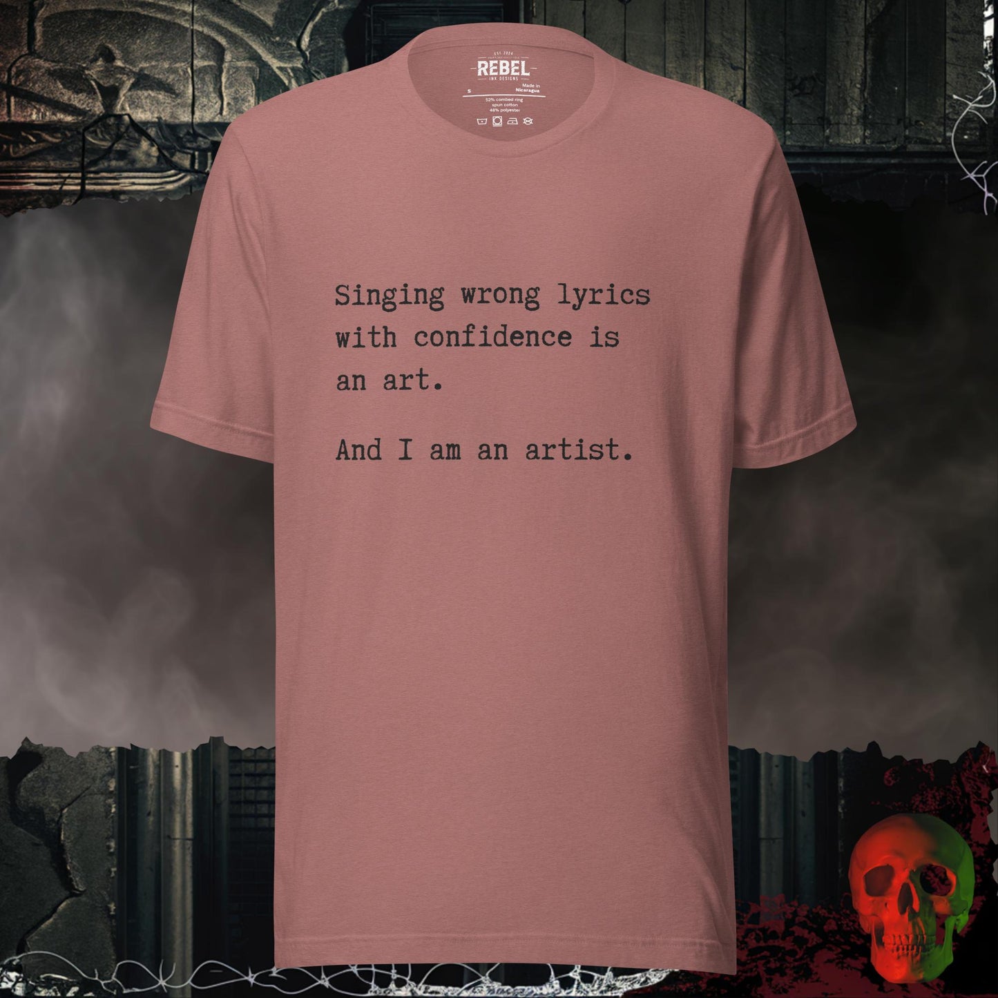 T-Shirt Heather Mauve / S Singing Wrong Lyrics with Confidence T-Shirt