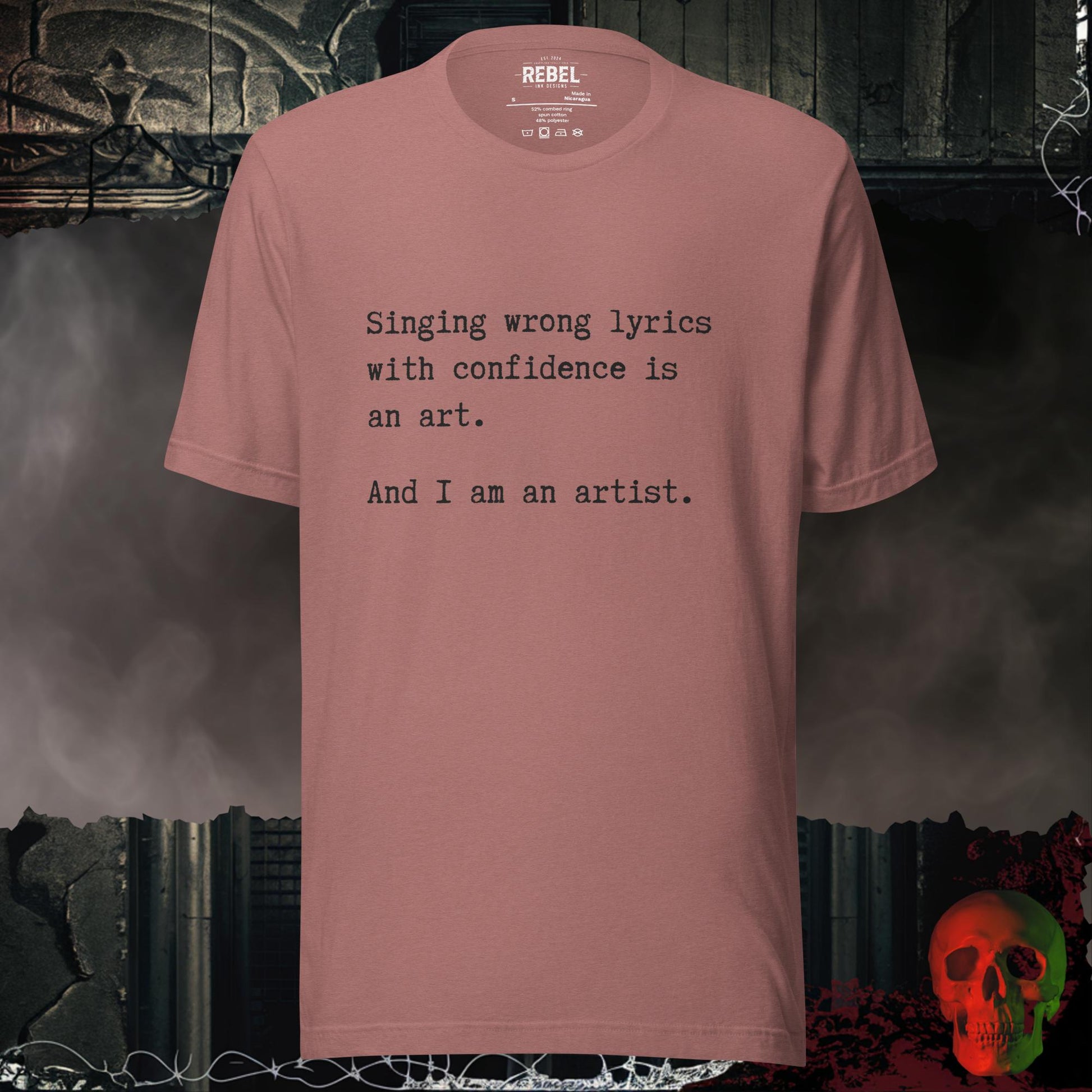 T-Shirt Heather Mauve / S Singing Wrong Lyrics with Confidence T-Shirt