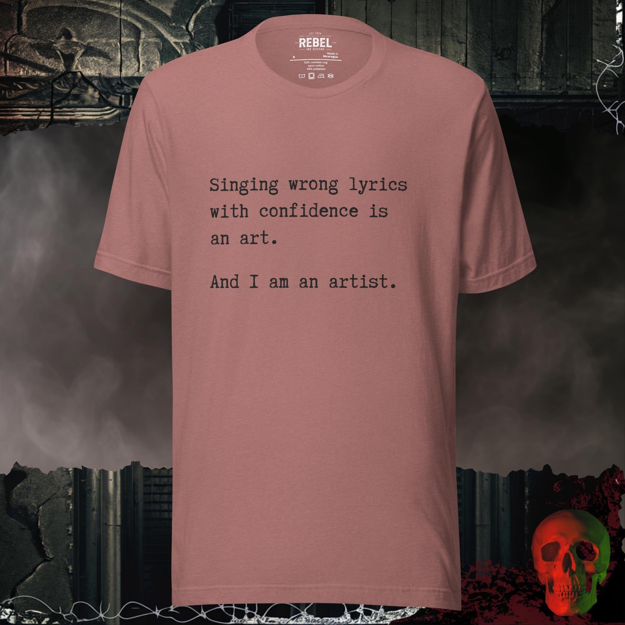 T-Shirt Heather Mauve / S Singing Wrong Lyrics with Confidence T-Shirt
