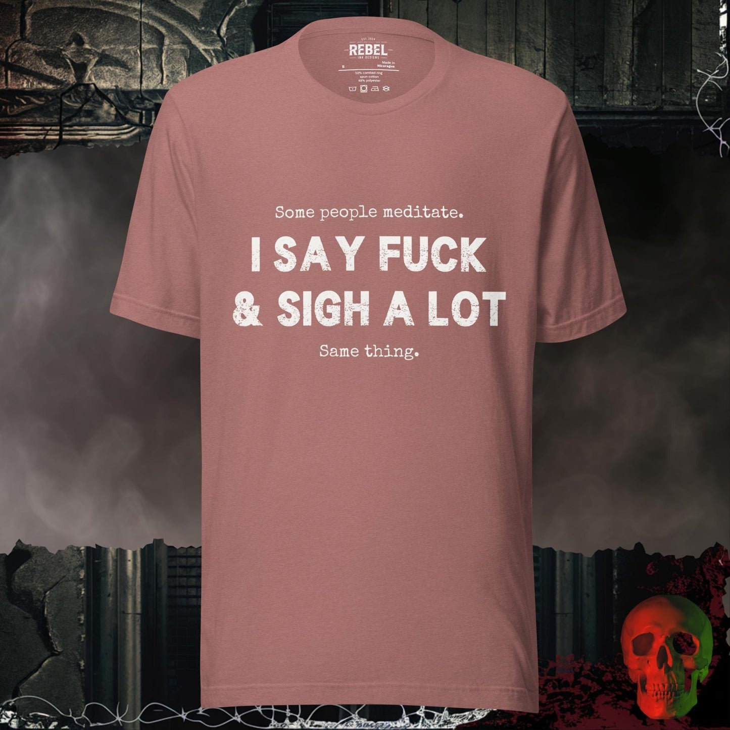 T-Shirt Heather Mauve / S Some People Meditate Tee