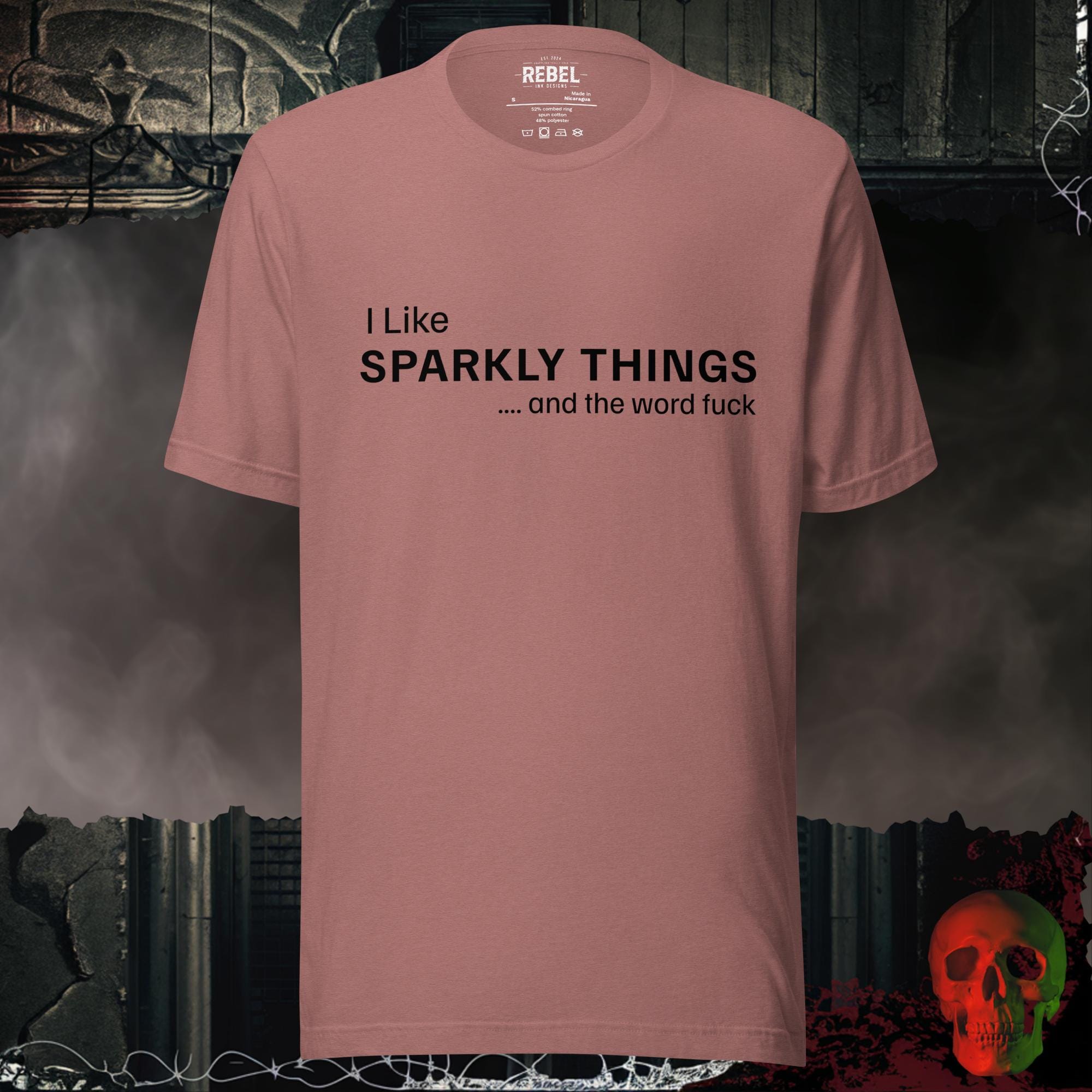 T-Shirt Heather Mauve / S SPARKLY THINGS Graphic Tee | Rebel Ink Designs