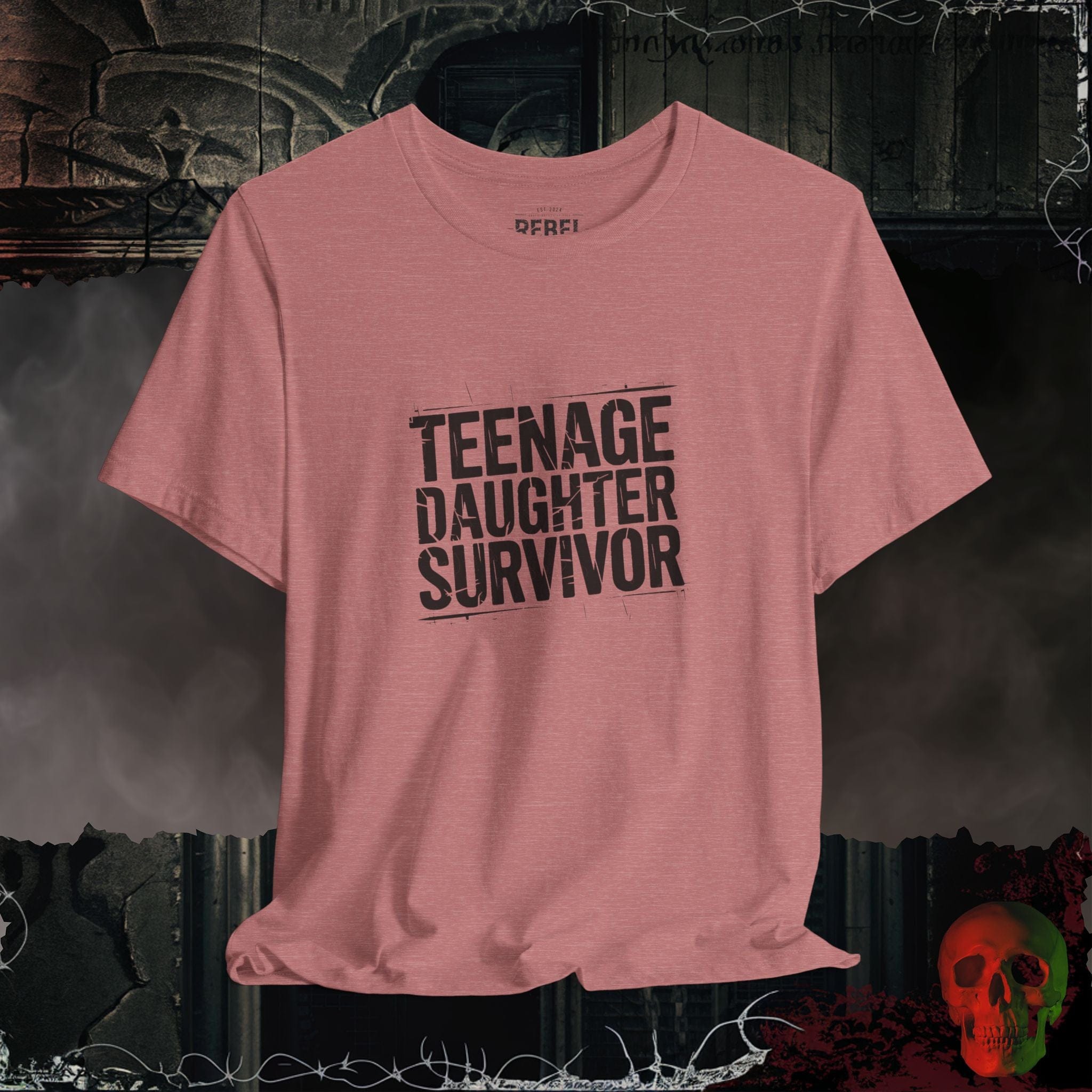 T-Shirt Heather Mauve / S Teenage Daughter Survivor T-Shirt