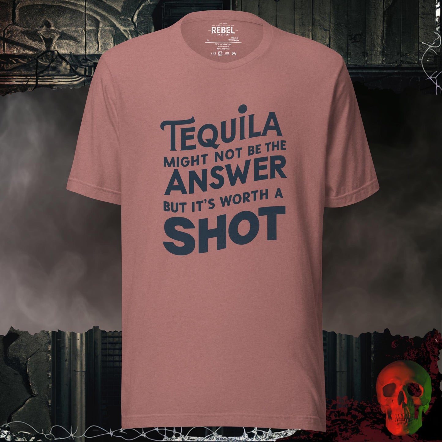 T-Shirt Heather Mauve / S Tequilla is a Decision Tee