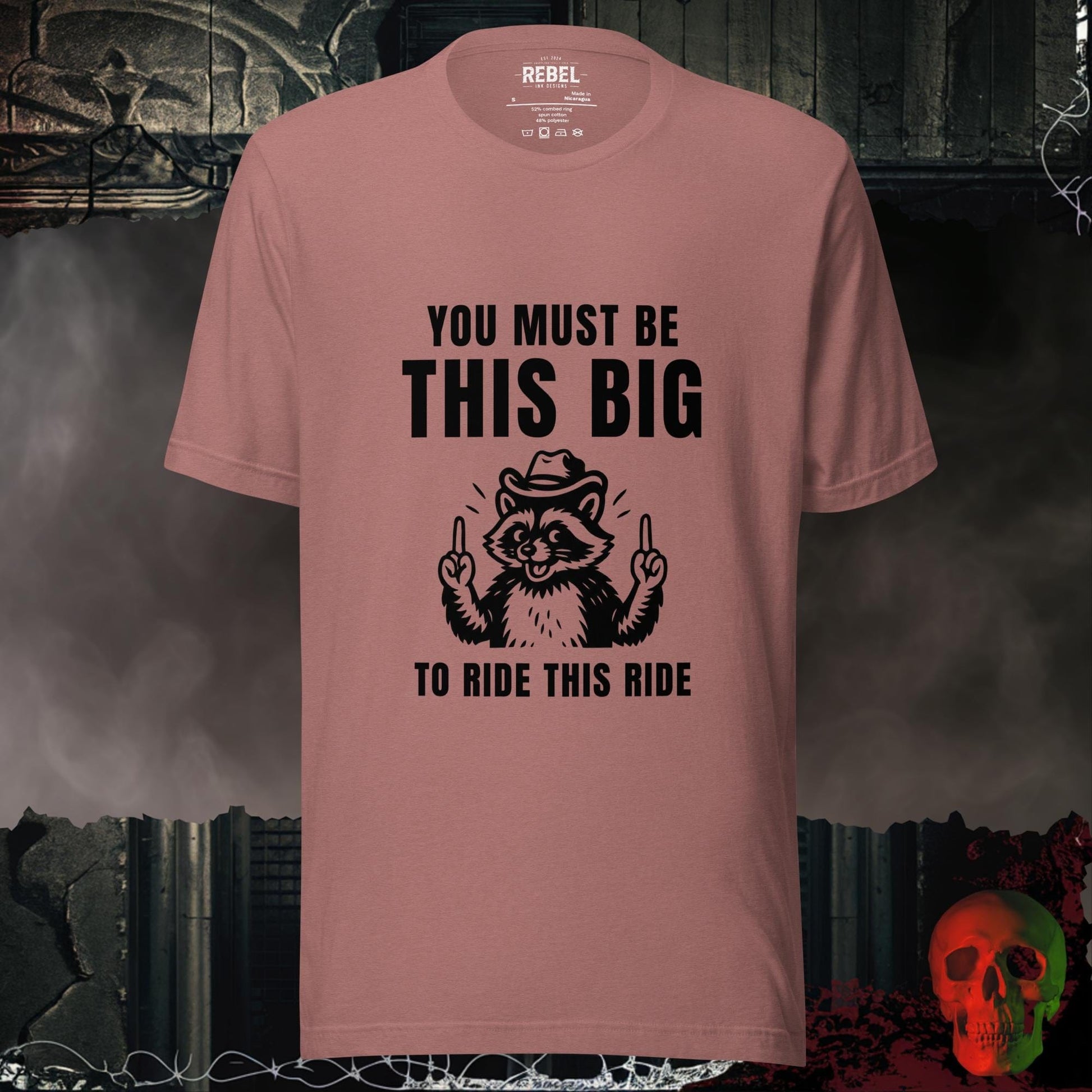 T-Shirt Heather Mauve / S This Big To Ride This Ride Tee
