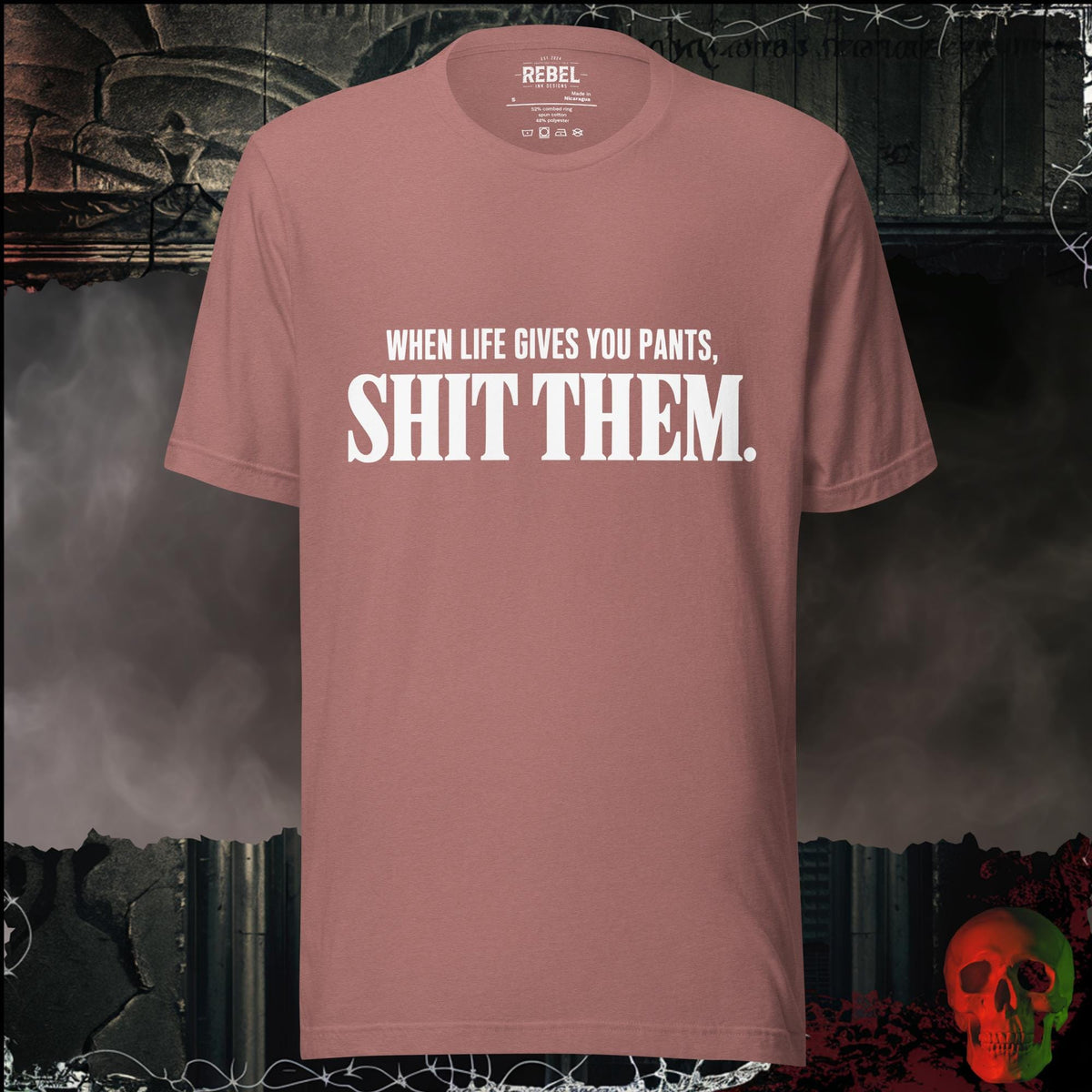 T-Shirt Heather Mauve / S When Life Gives You Pants, Sh*t Them Graphic Tee | Rebel Ink Designs