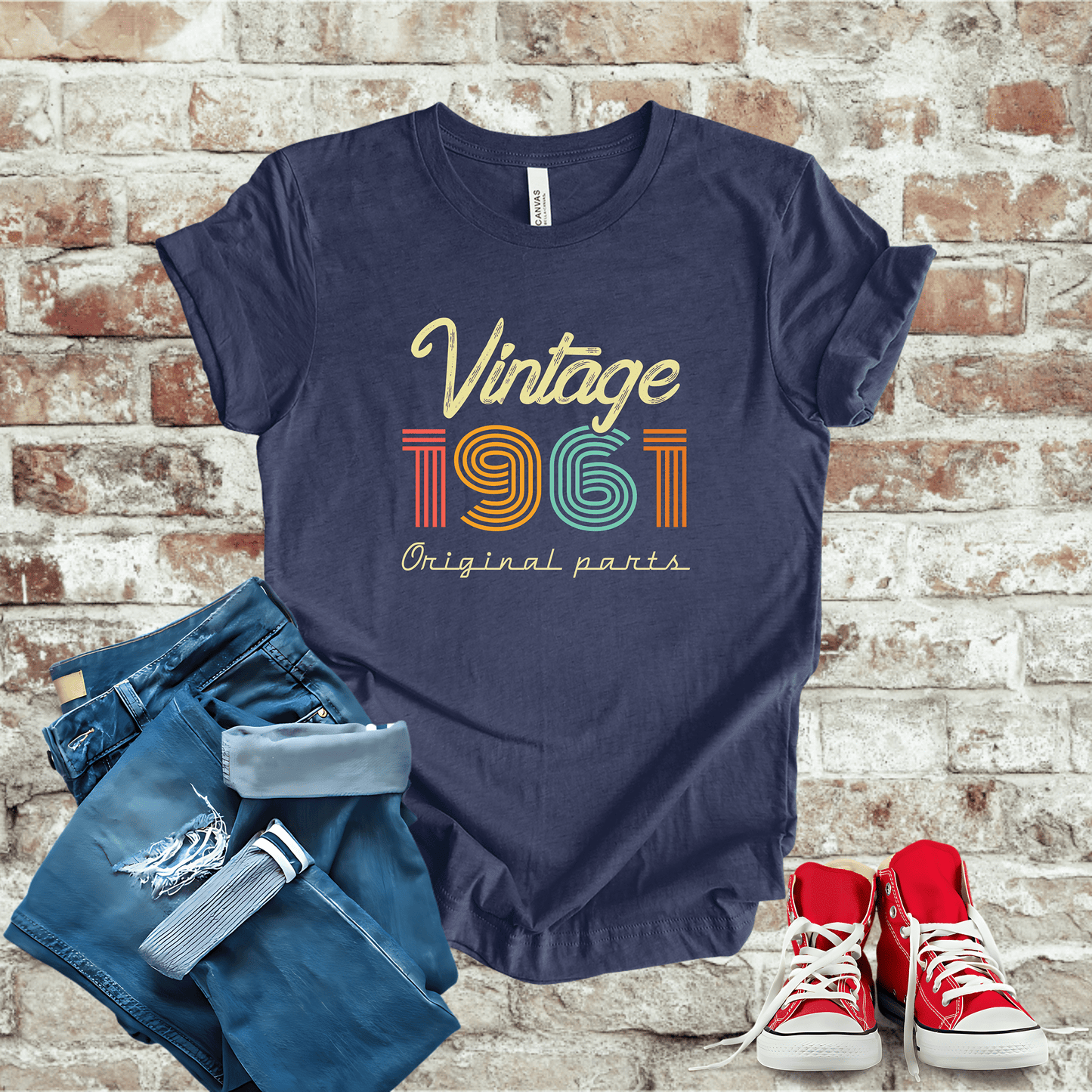 T-Shirt Heather Navy / S 1961 - Vintage Legends: The Classic Years Collection T-Shirt