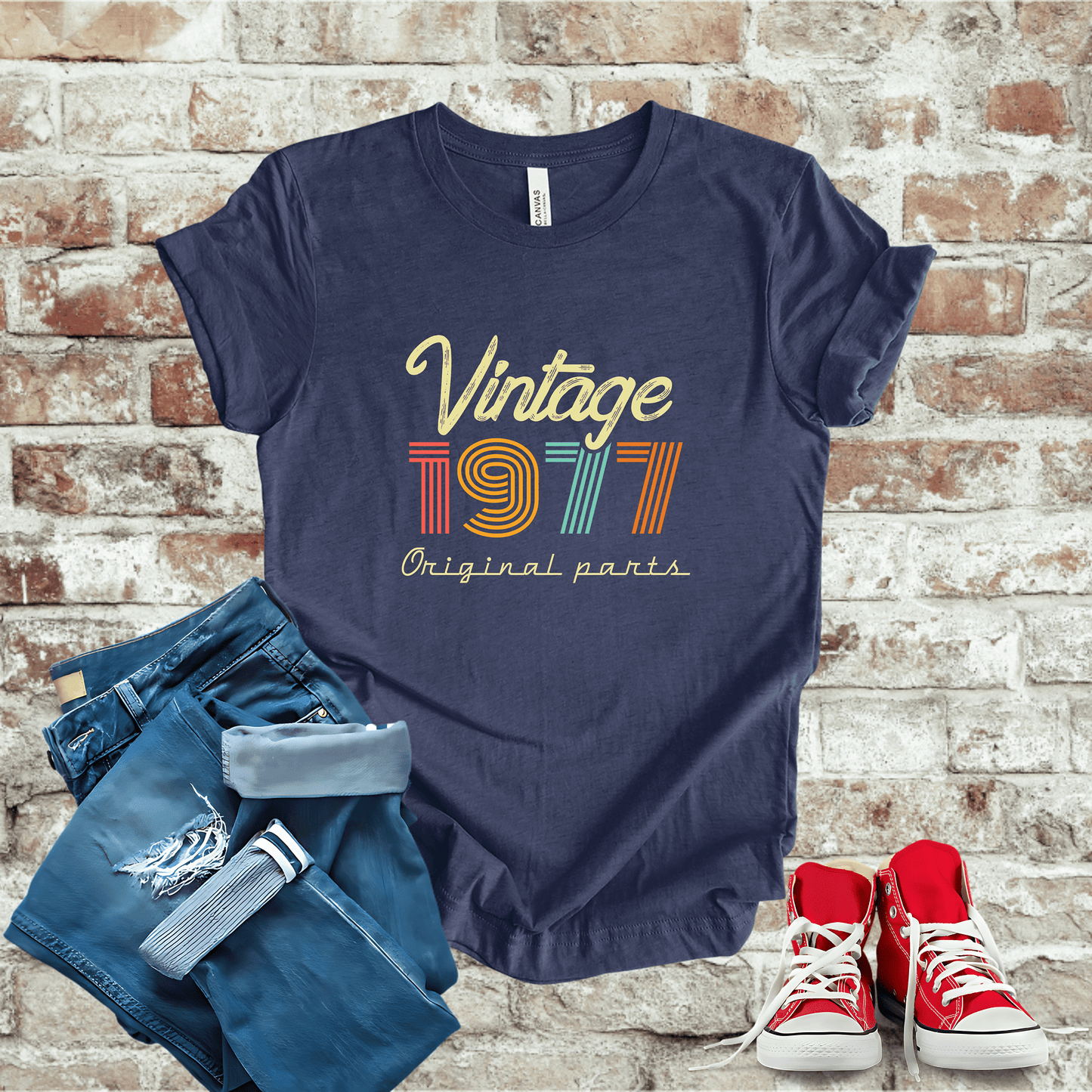 T-Shirt Heather Navy / S 1977 - Vintage Legends: The Classic Years Collection T-Shirt