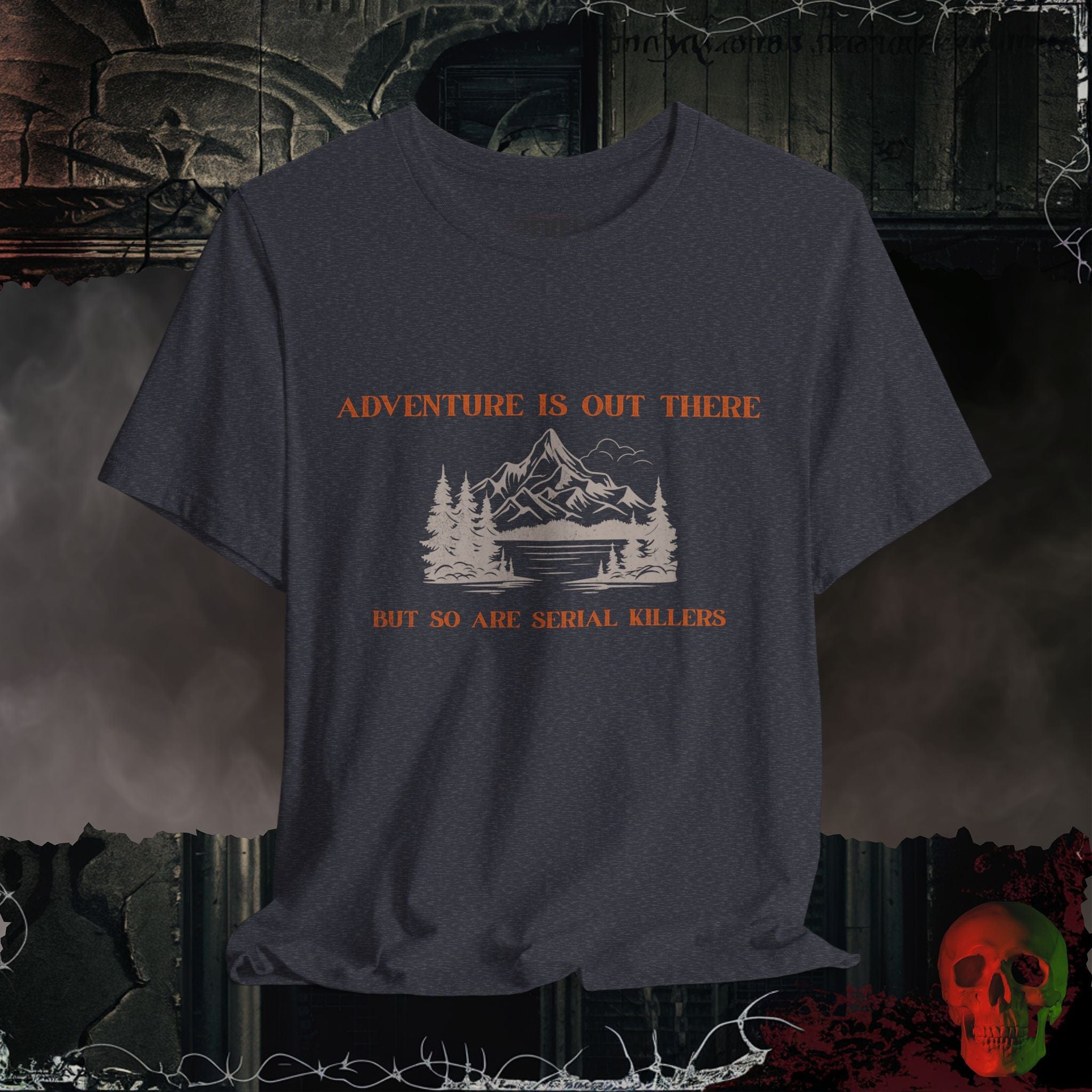 T-Shirt Heather Navy / S Adventure Awaits Tee