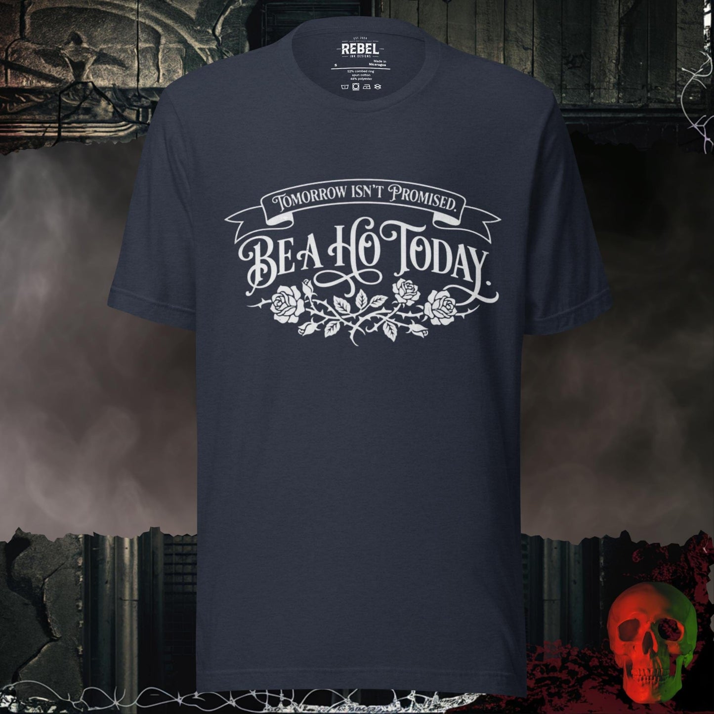 T-Shirt Heather Navy / S Be a Ho Today Tee