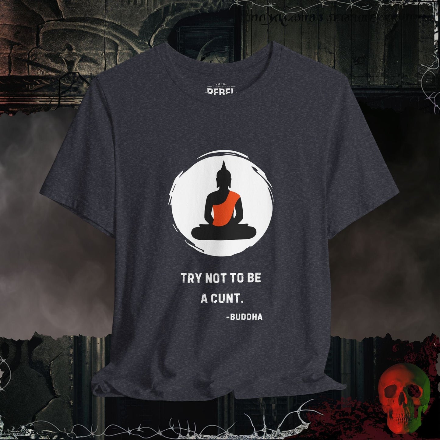 T-Shirt Heather Navy / S Buddha Speaks Tee