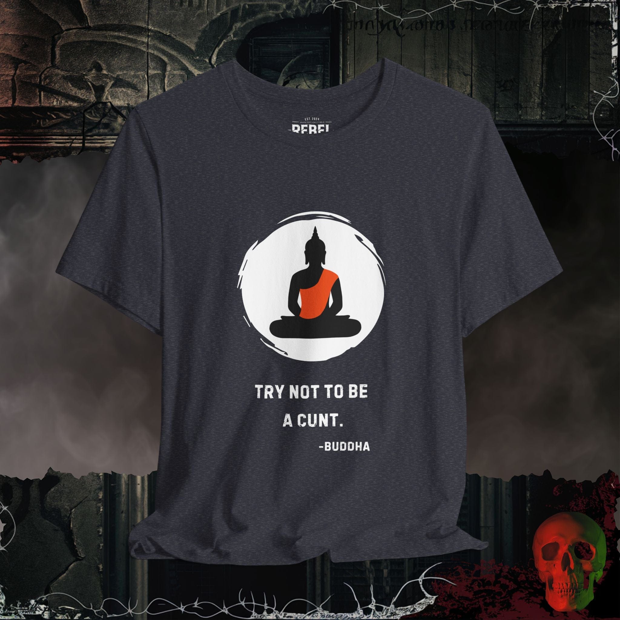 T-Shirt Heather Navy / S Buddha Speaks Tee