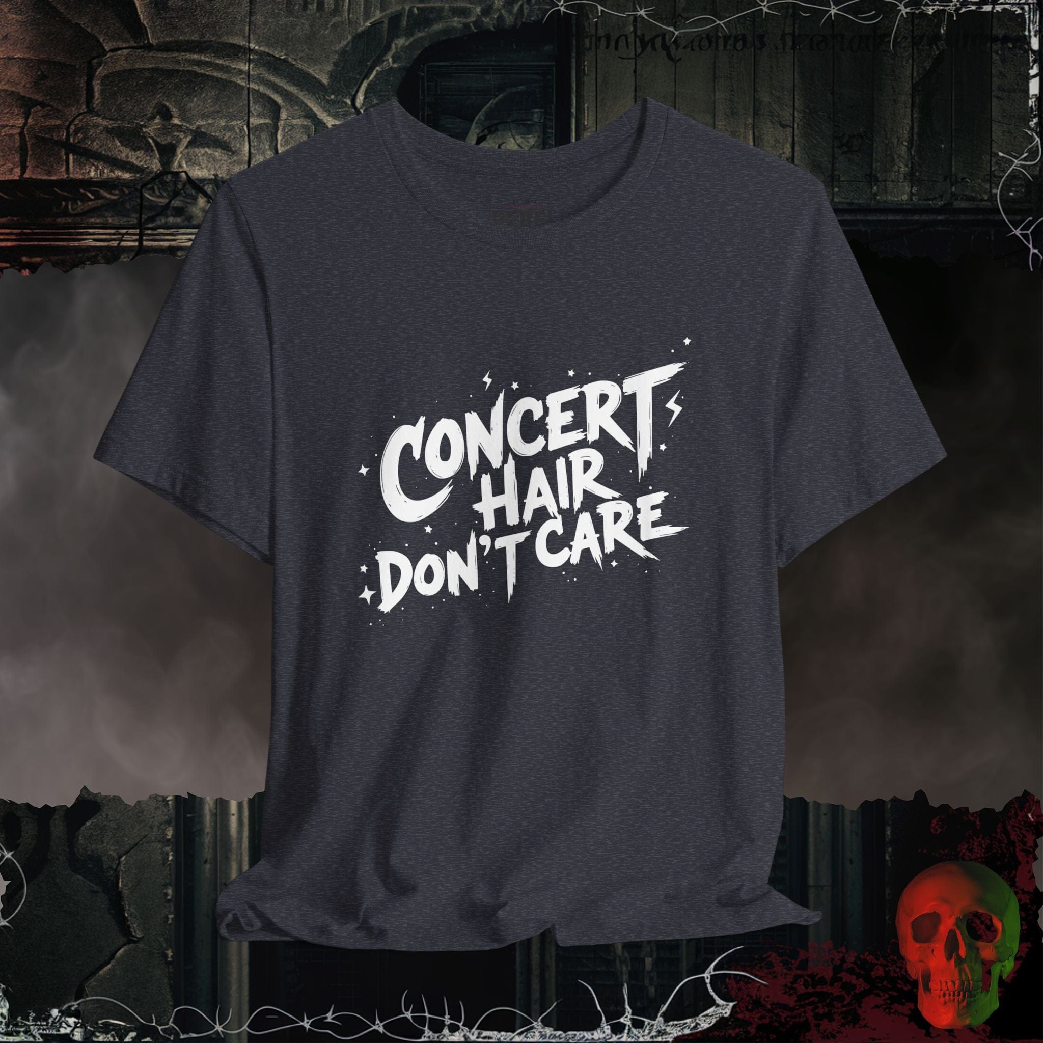 T-Shirt Heather Navy / S Concert Hair Don’t Care T-Shirt