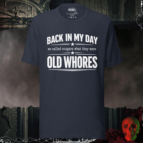 T-Shirt Heather Navy / S Cougars or Old Whores Tee