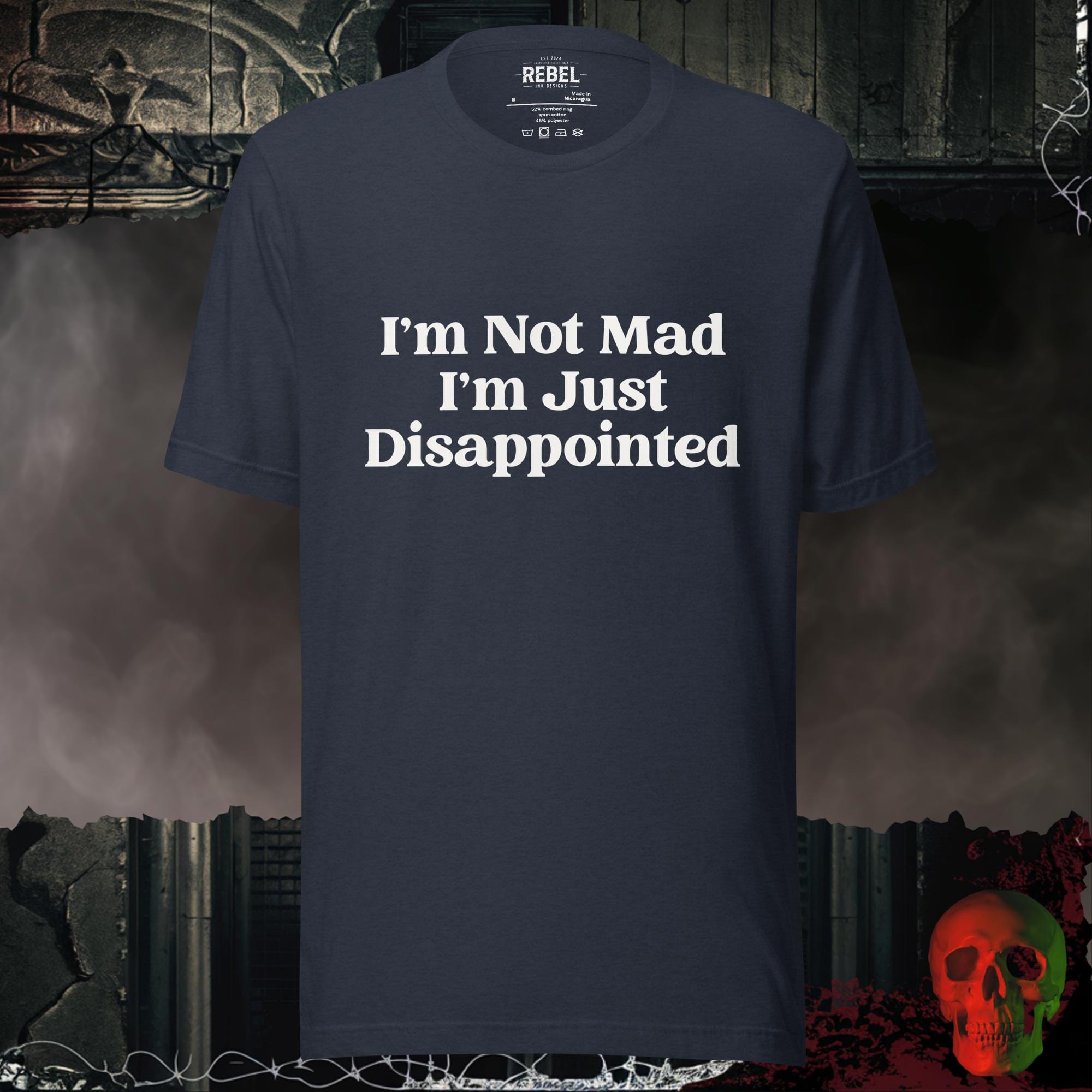 T-Shirt Heather Navy / S Disappointed, Not Mad Tee