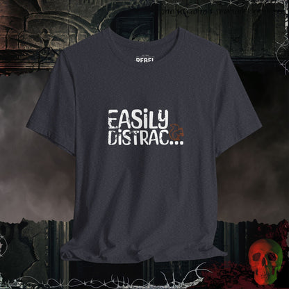 T-Shirt Heather Navy / S Easily Distracted Squirrel Tee