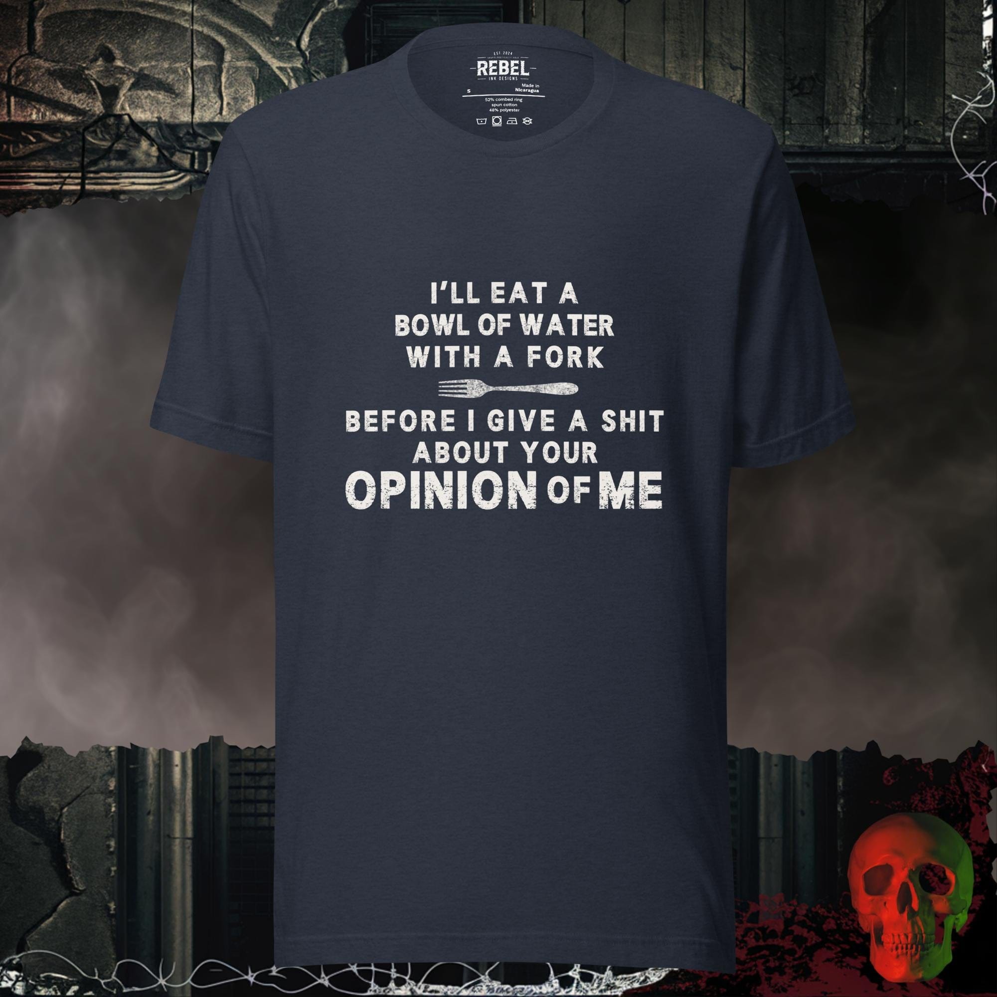 T-Shirt Heather Navy / S Eating a Bowl Of Water Tee