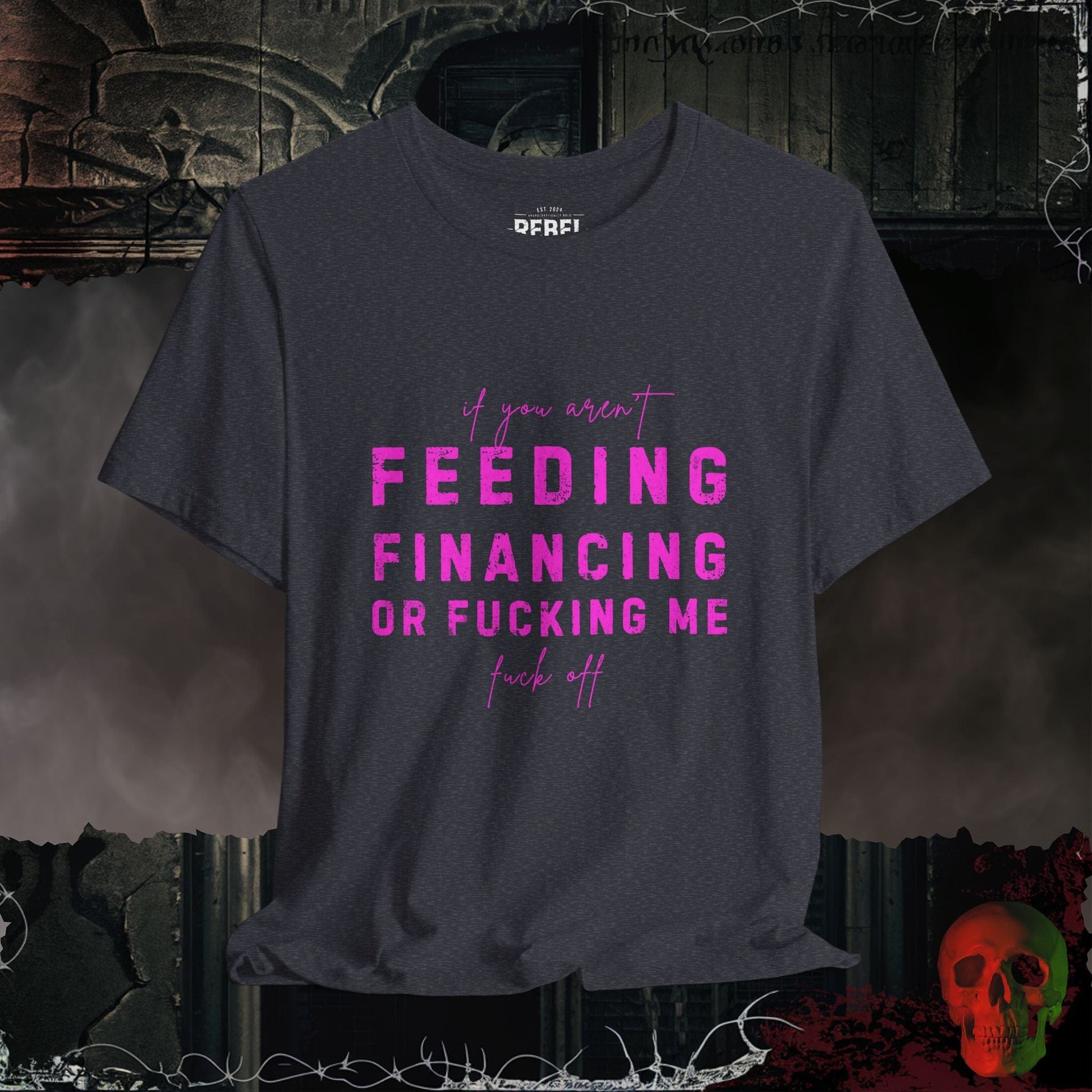 T-Shirt Heather Navy / S Feed, Fund, F**k Tee