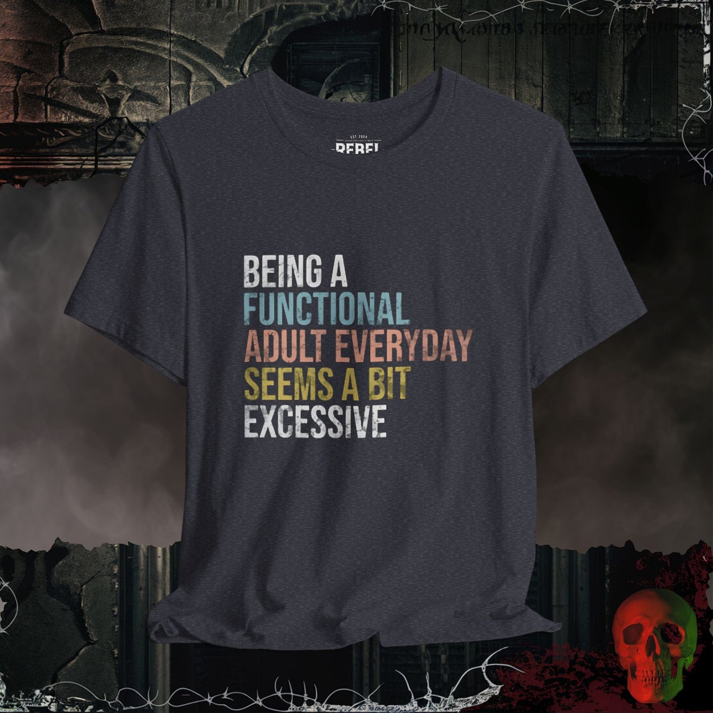 T-Shirt Heather Navy / S Functional Adulting Tee