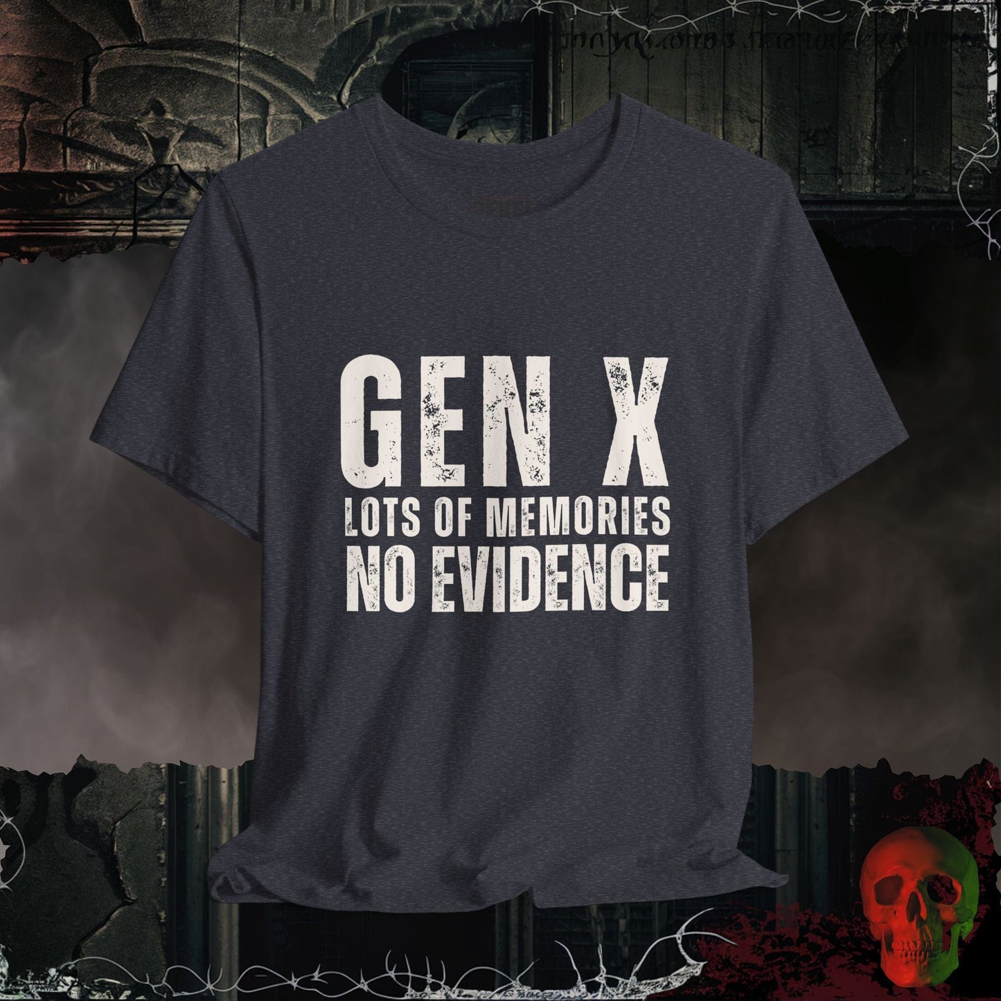 T-Shirt Heather Navy / S Gen X: No Evidence T-Shirt