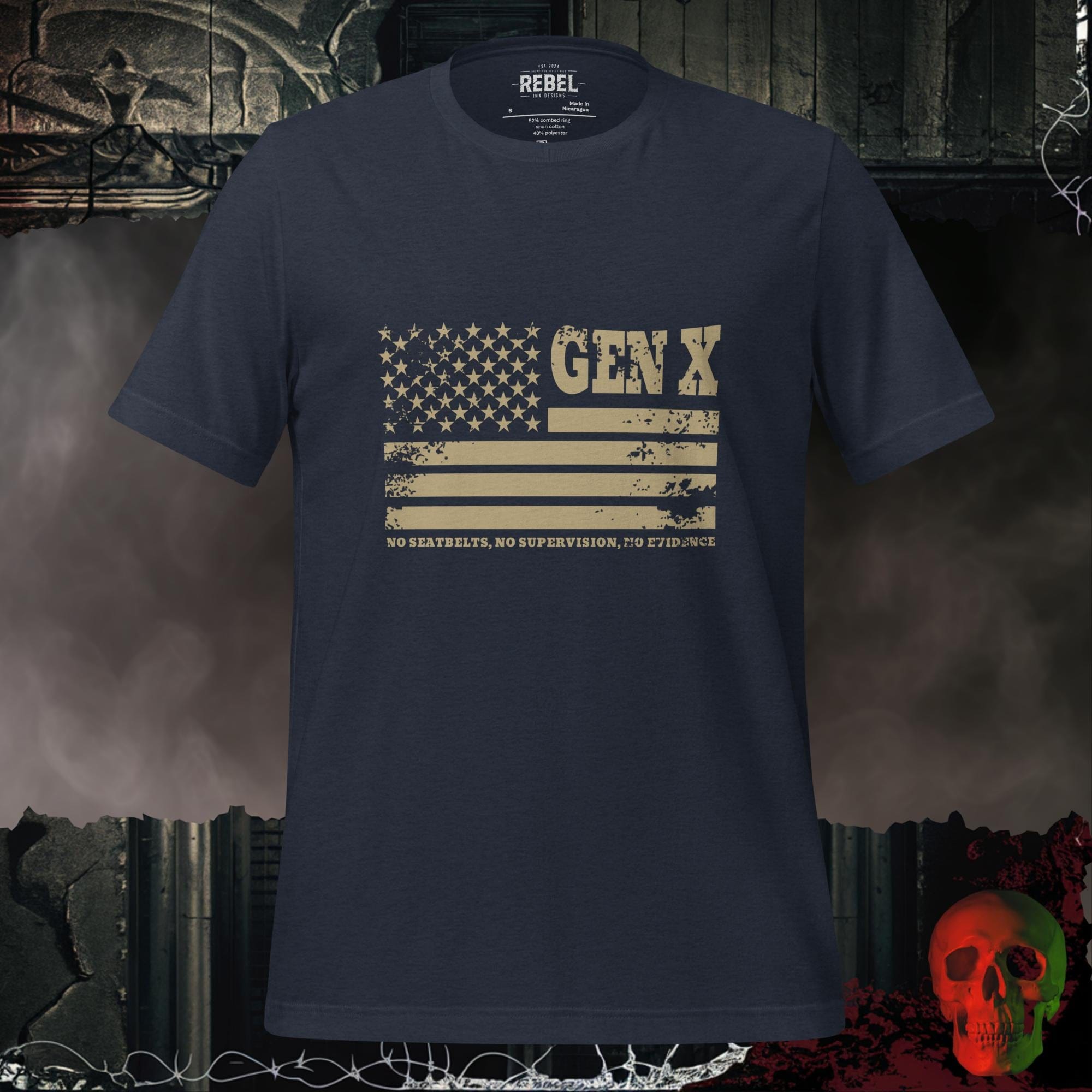 T-Shirt Heather Navy / S Gen X / No Evidence Tee