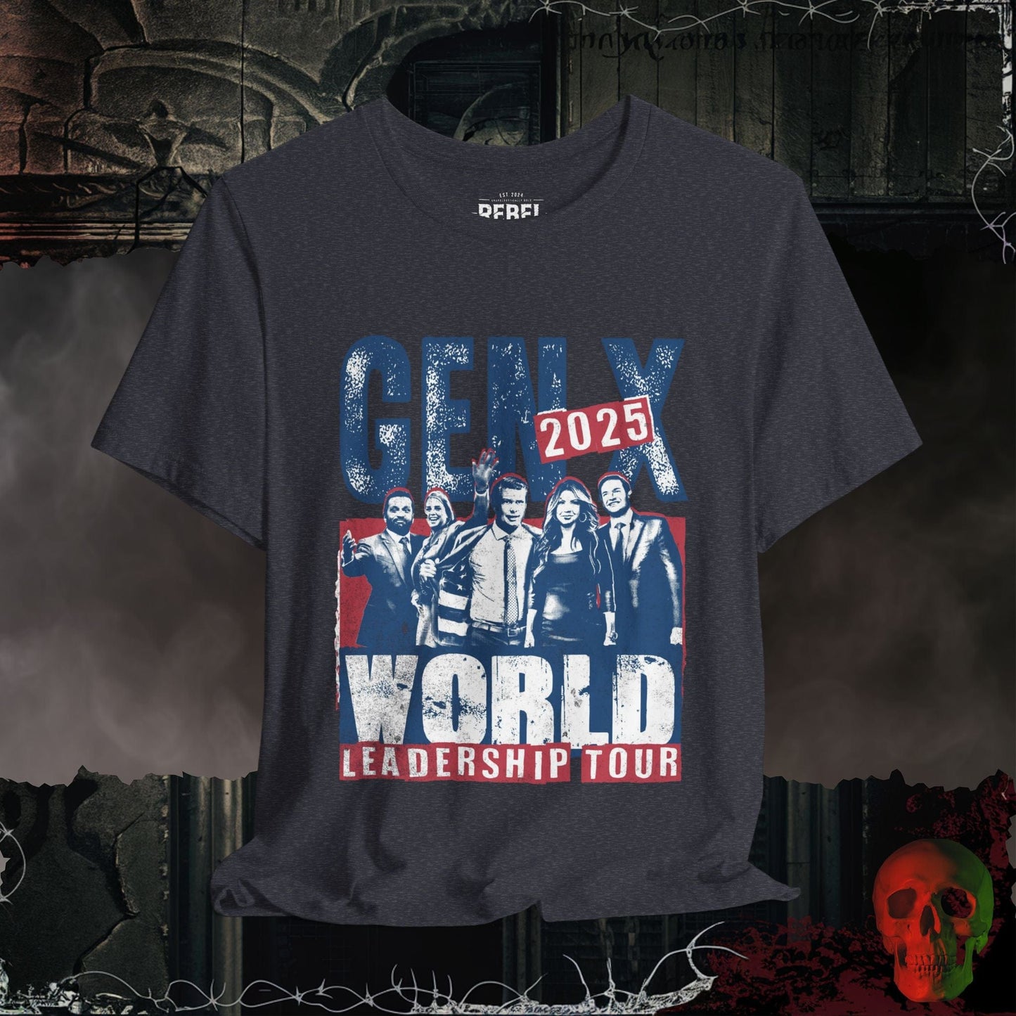 T-Shirt Heather Navy / S Gen X World Leadership Tour 2025 Tee