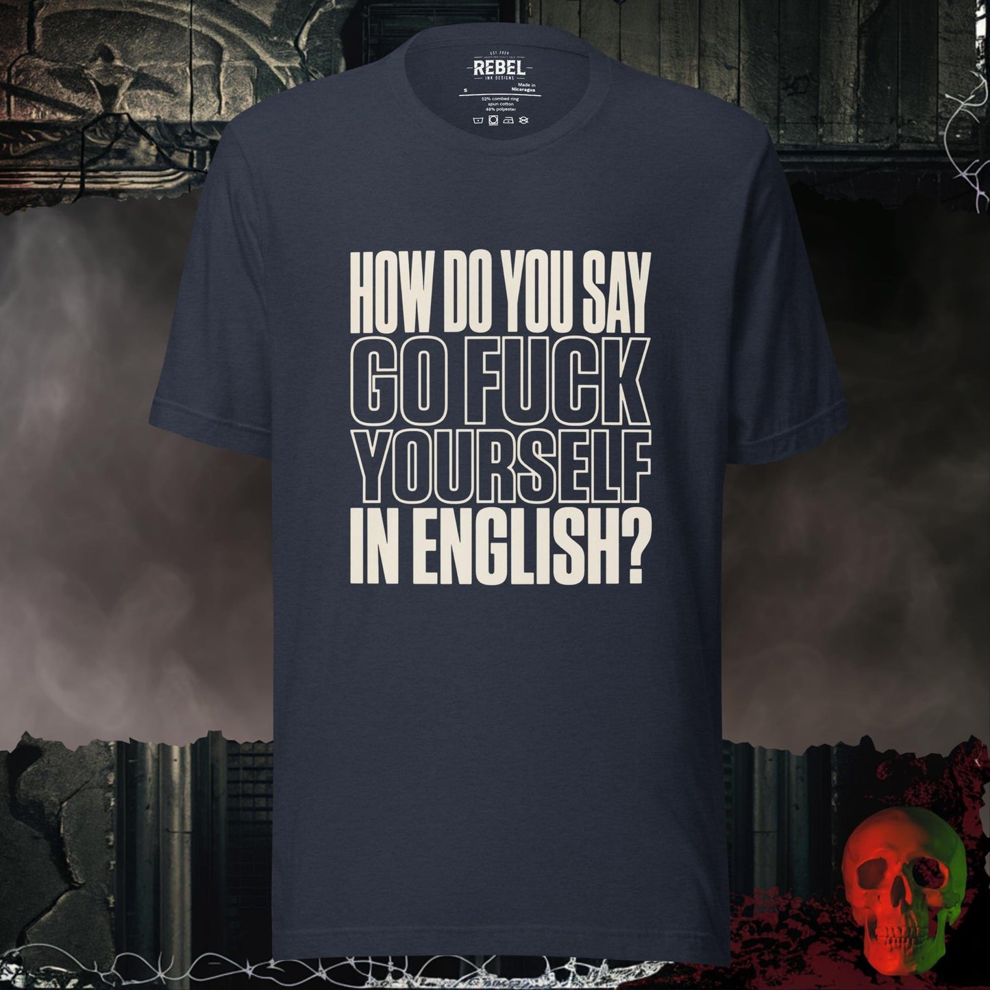 T-Shirt Heather Navy / S Go F@ck Yourself (in English) Tee