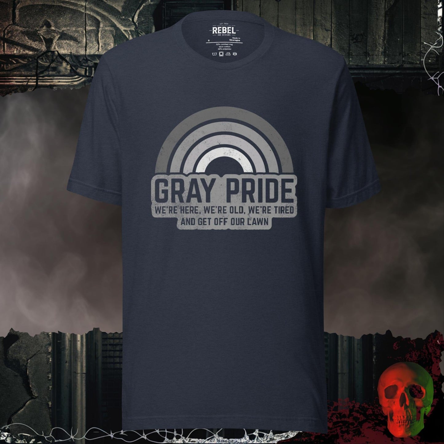 T-Shirt Heather Navy / S Gray Pride Tee